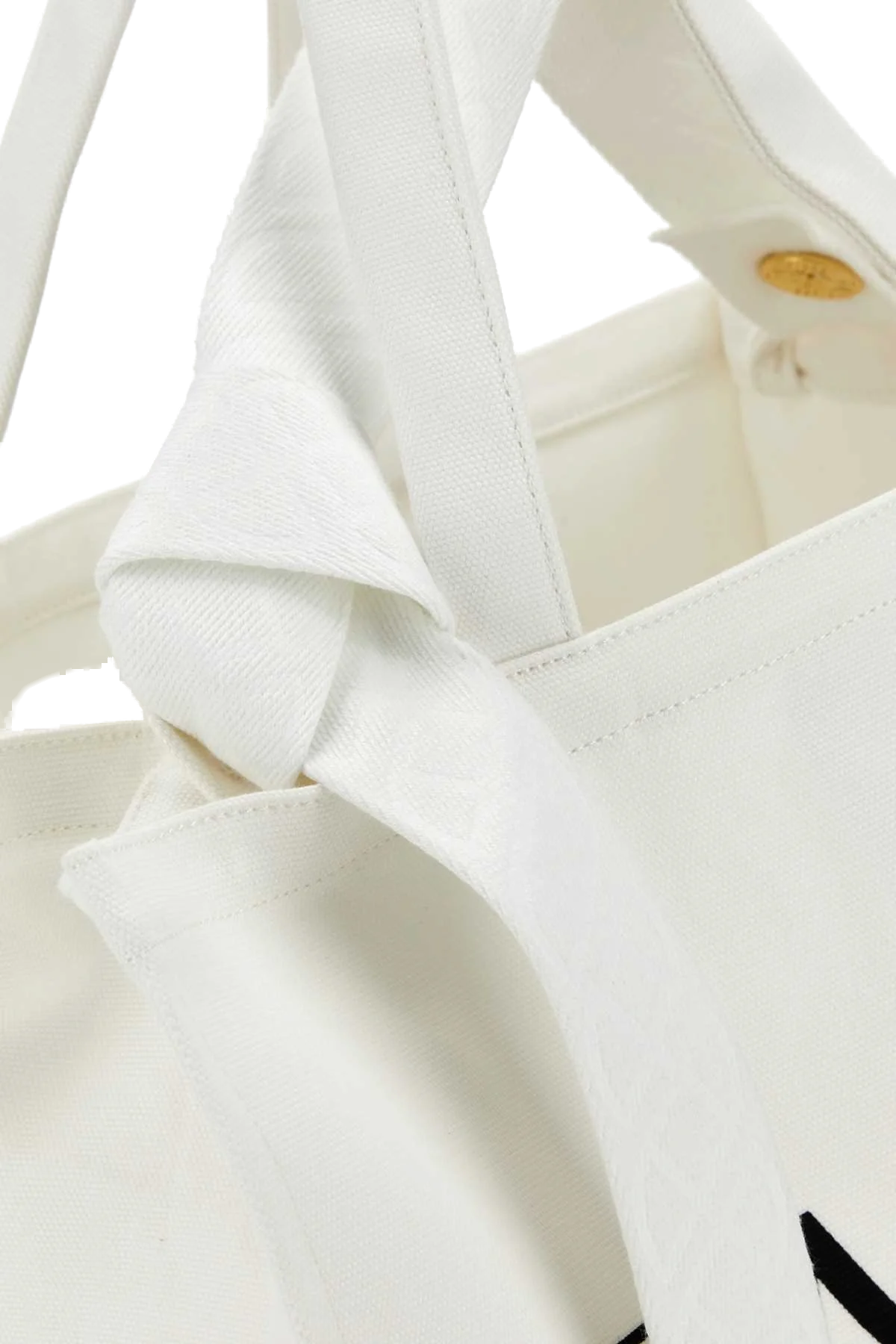 Patou Logo-Printed Cotton Tote Bag — White, view 4