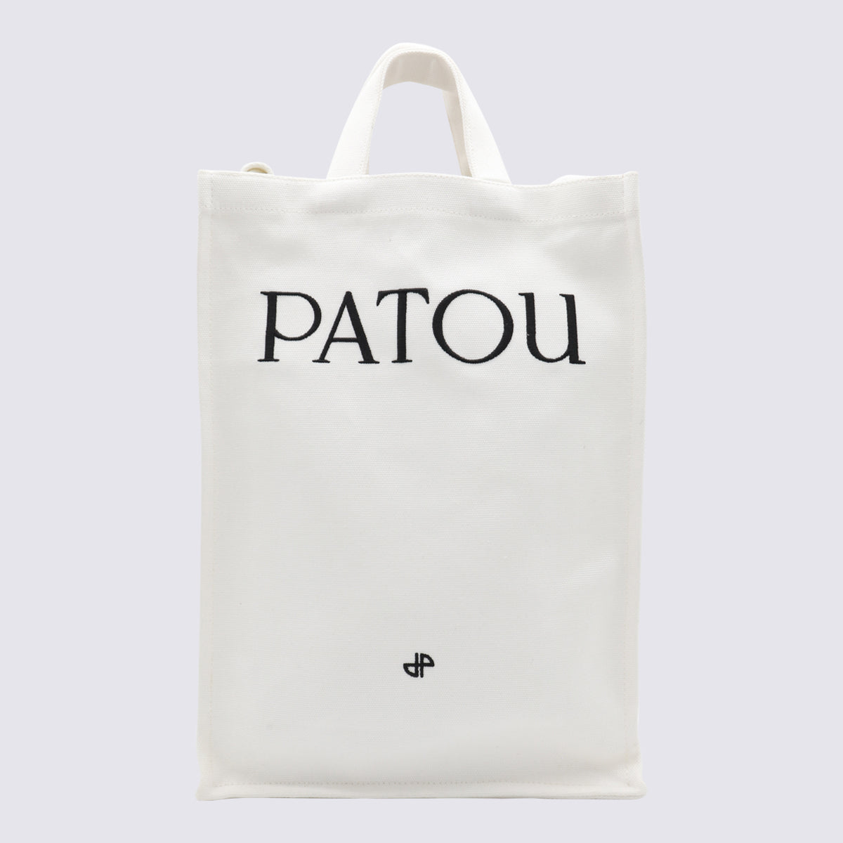 Patou Logo-Print Cotton Tote Bag — White by Patou