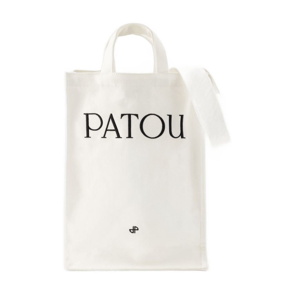 Patou Logo-Printed Tote Bag — White, view 2