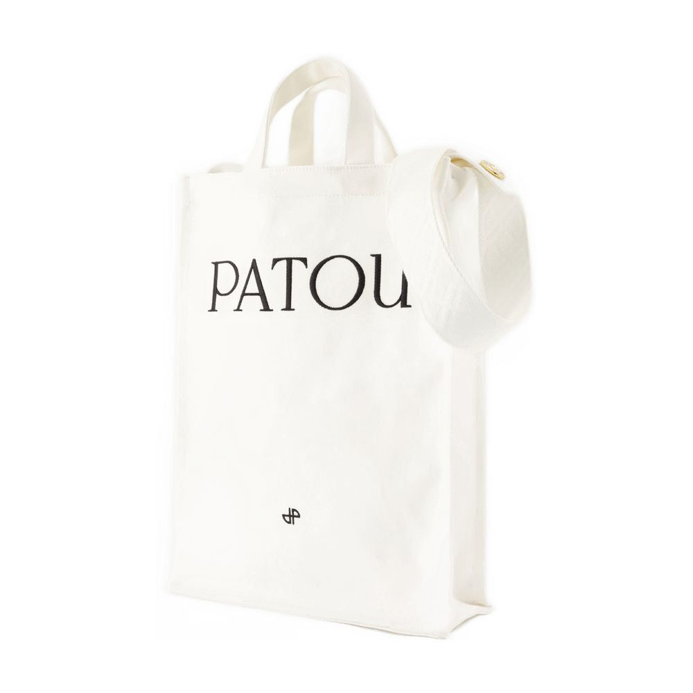 Patou Logo-Printed Tote Bag — White, view 3