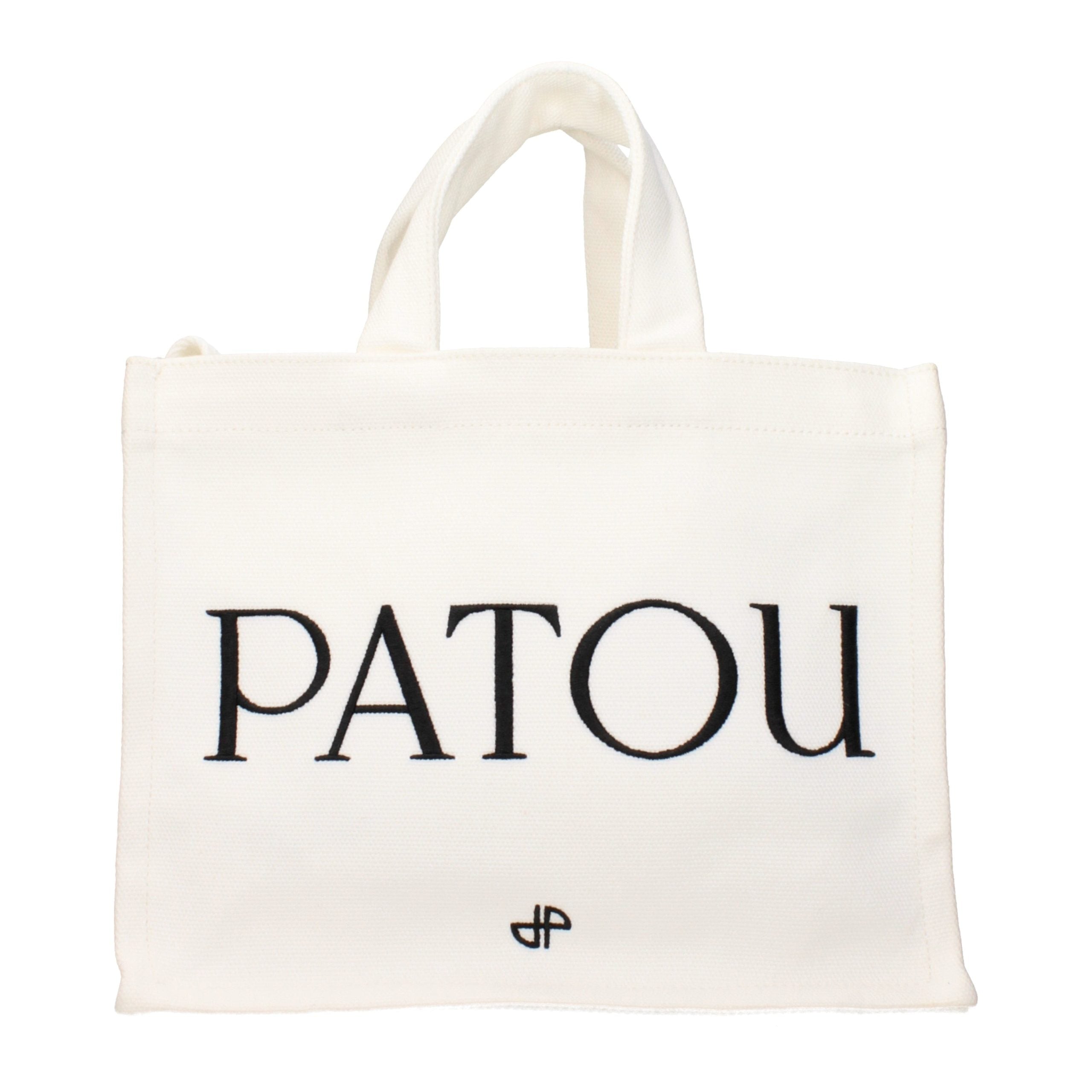 Patou Logo-Embroidered Fabric Tote Bag — White by Patou
