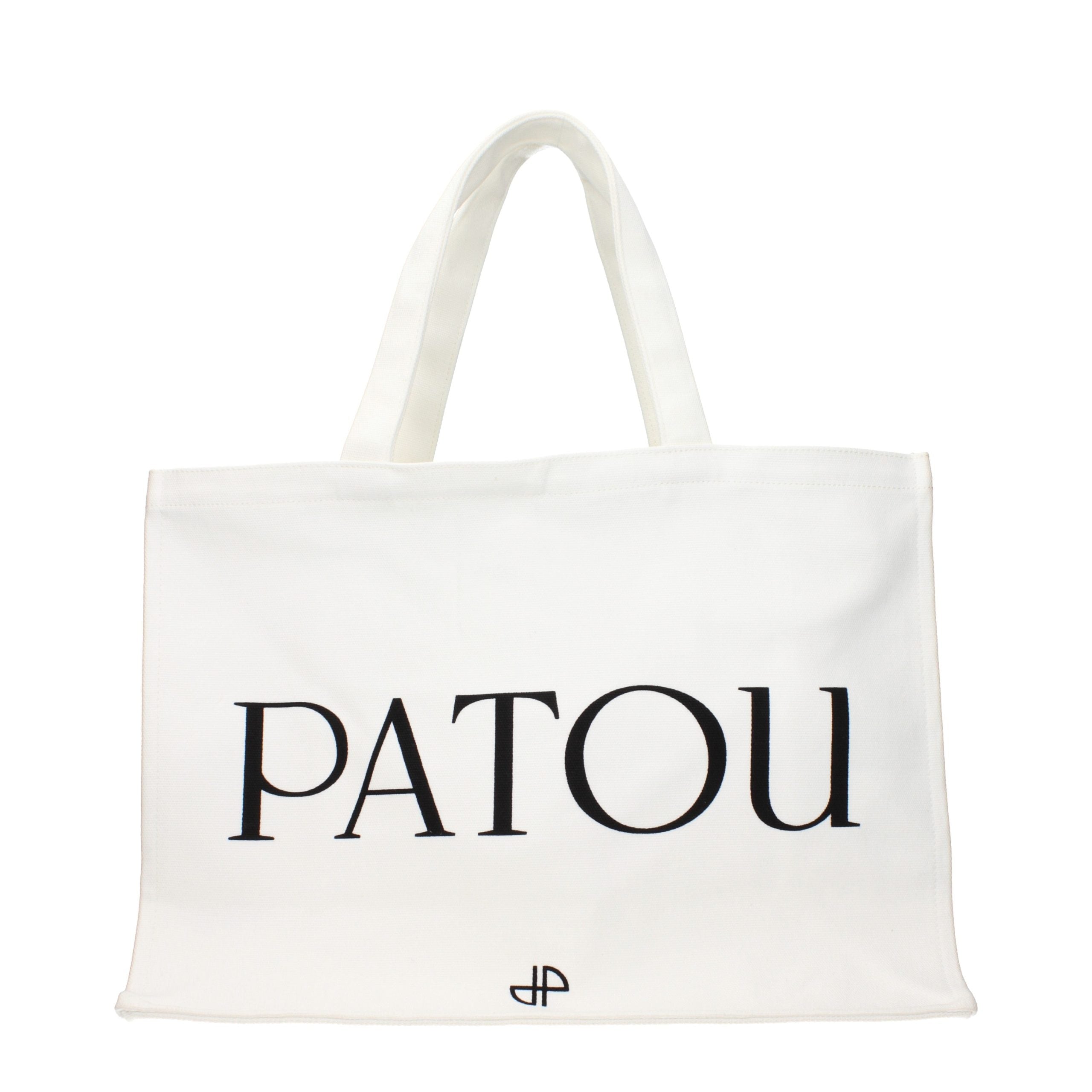 Patou Logo-Print Fabric Tote Bag — White by Patou