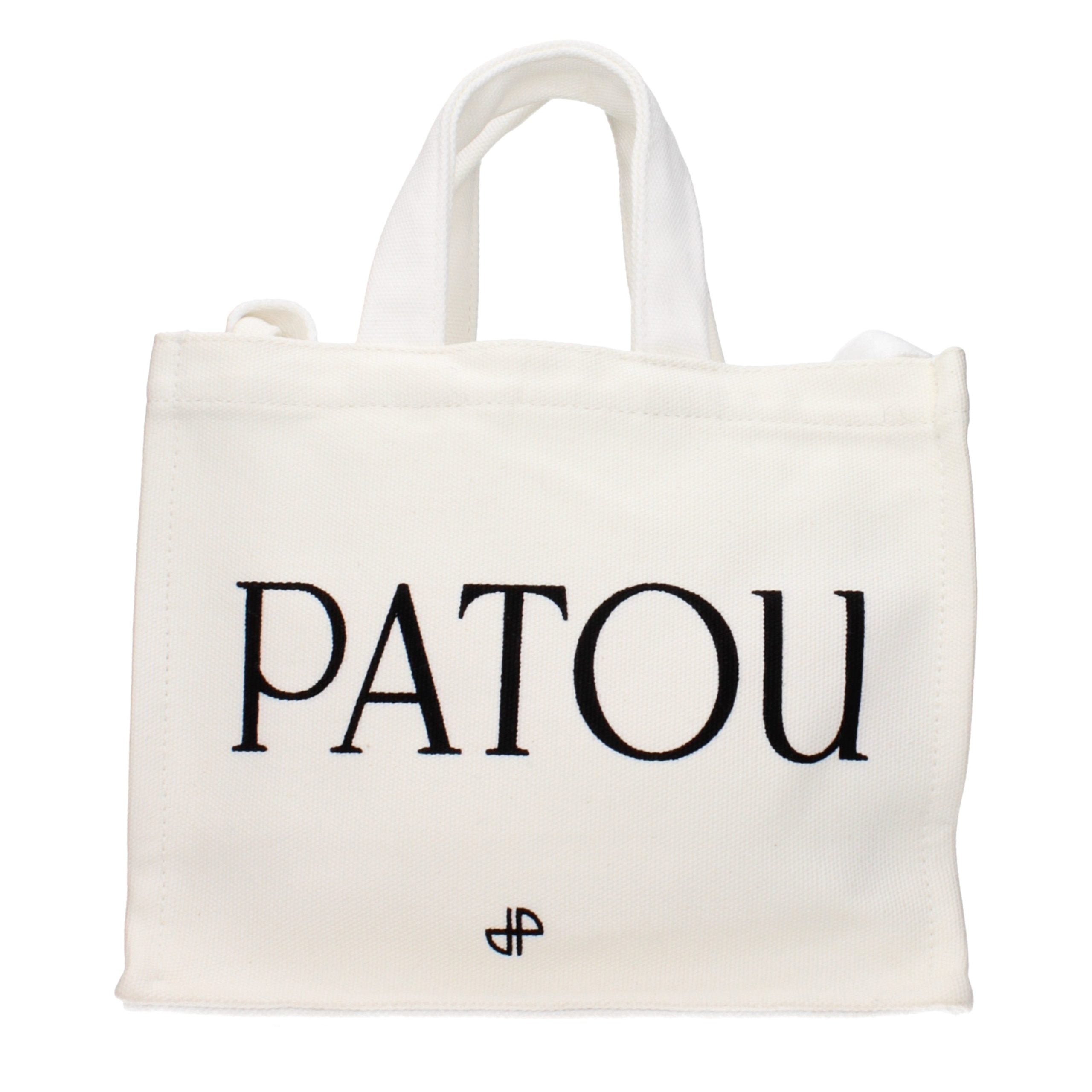 Patou Logo-Embroidered Cotton Tote Bag — White by Patou