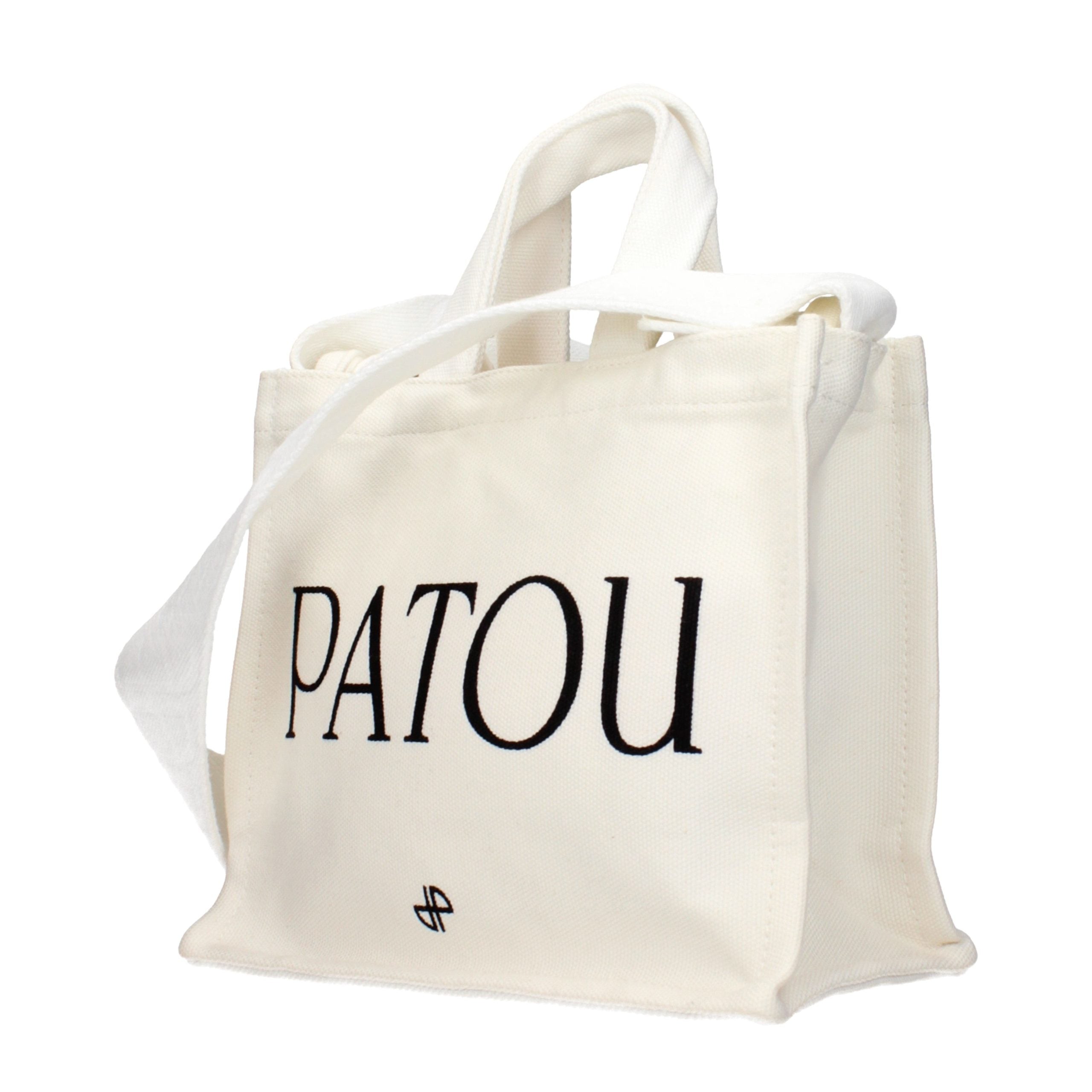 Patou Logo-Embroidered Cotton Tote Bag — White, view 2