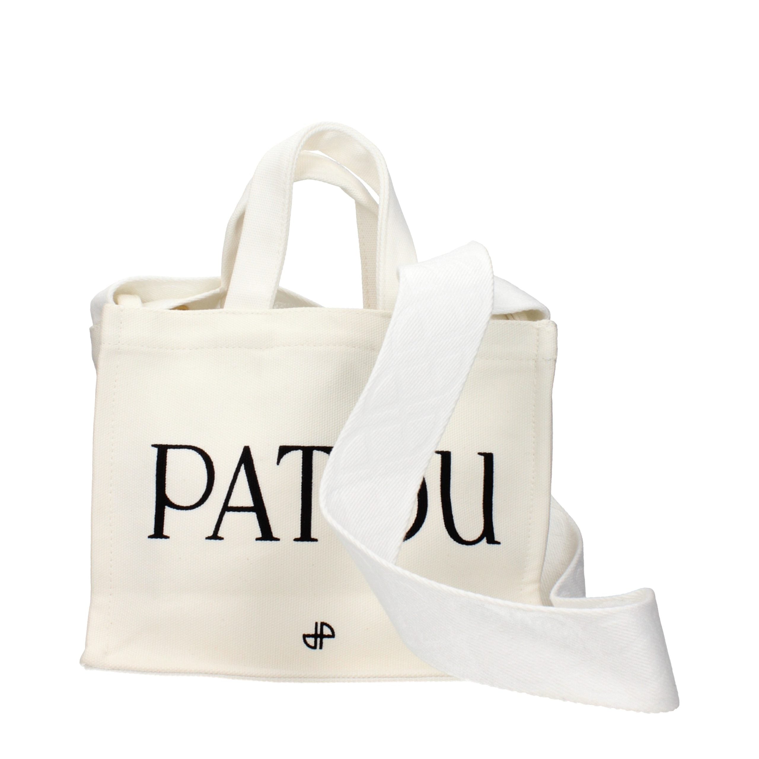 Patou Logo-Embroidered Cotton Tote Bag — White, view 3