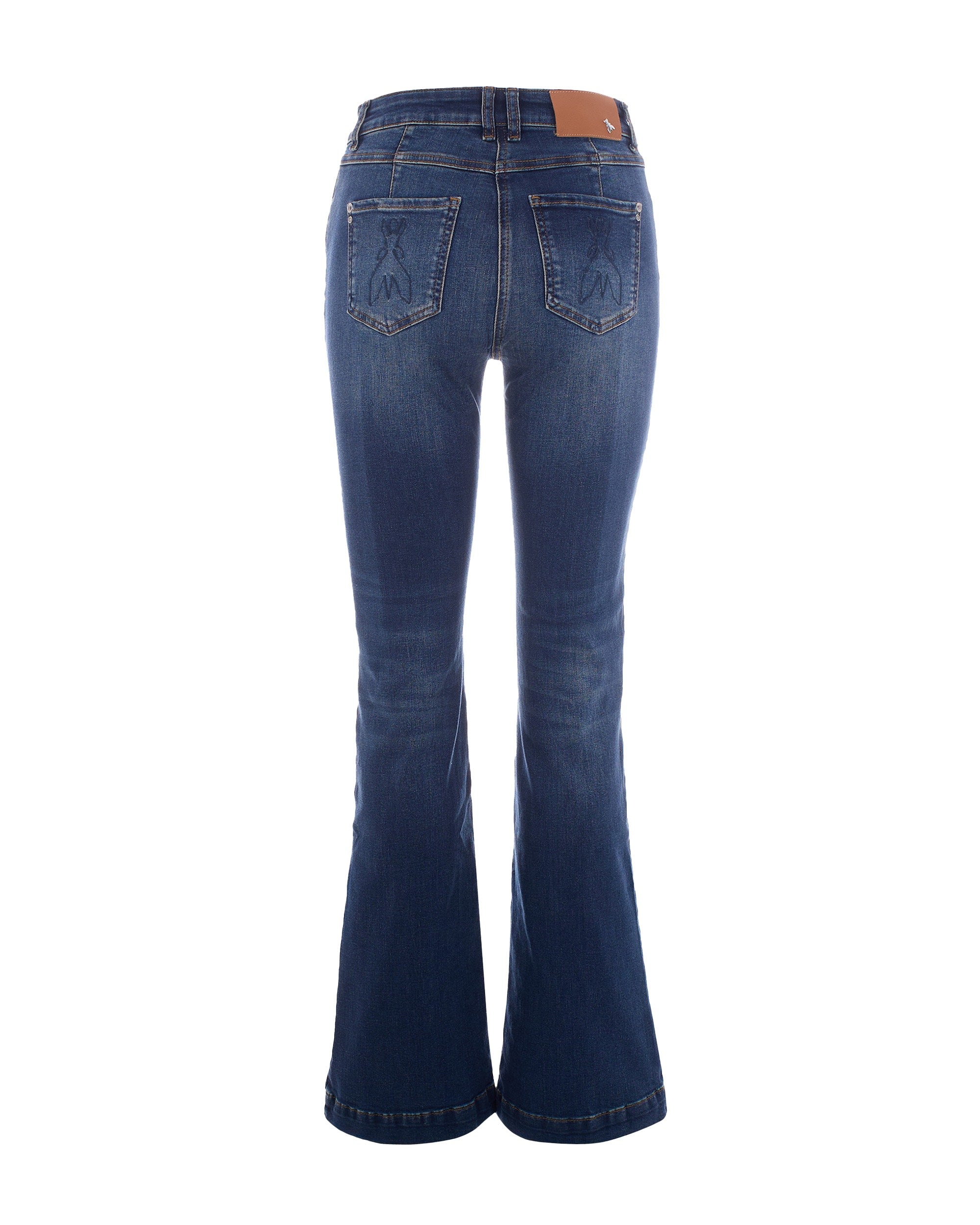 Patrizia Pepe Flare Stretch Denim Jeans — Blue, view 2