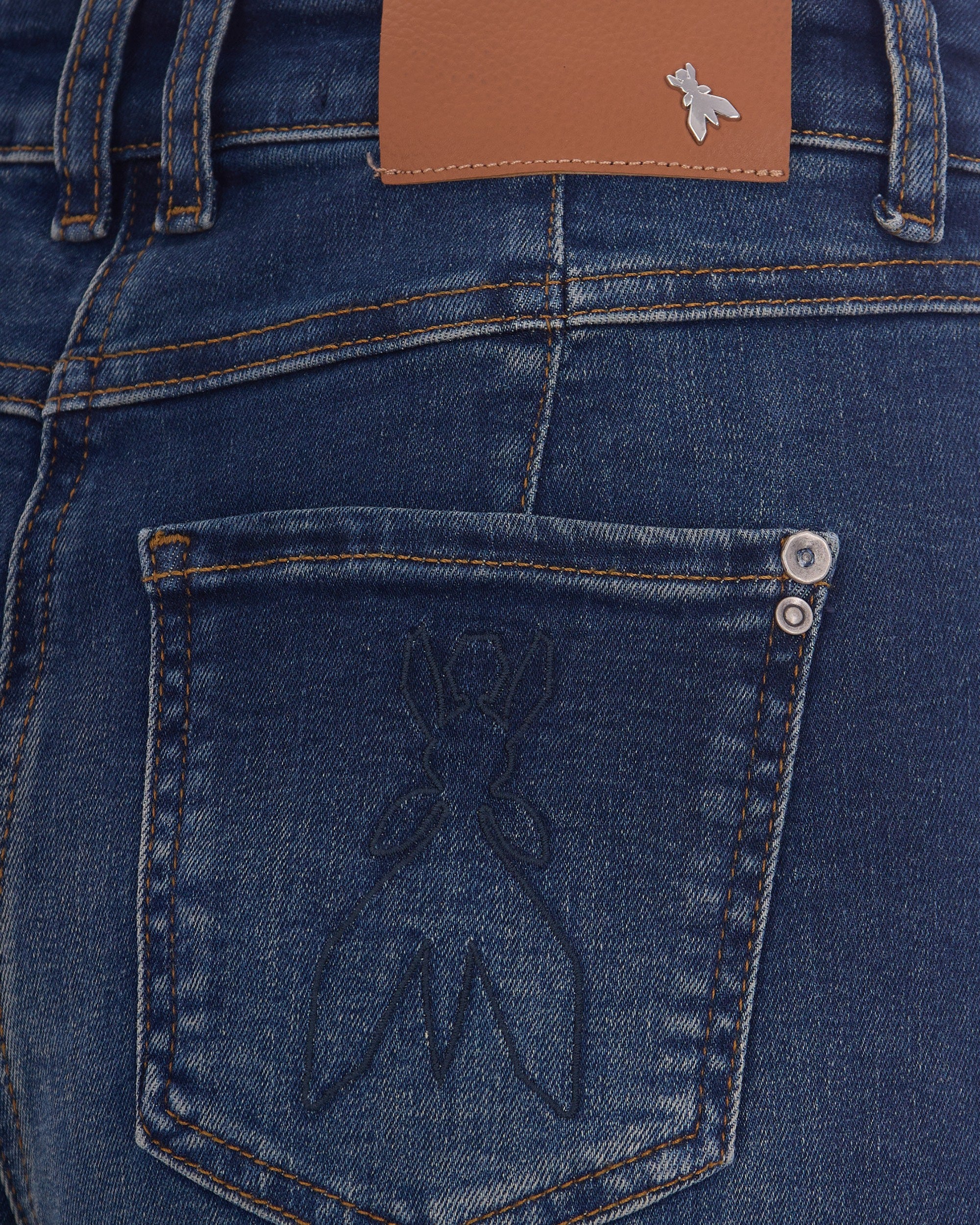 Patrizia Pepe Flare Stretch Denim Jeans — Blue, view 3
