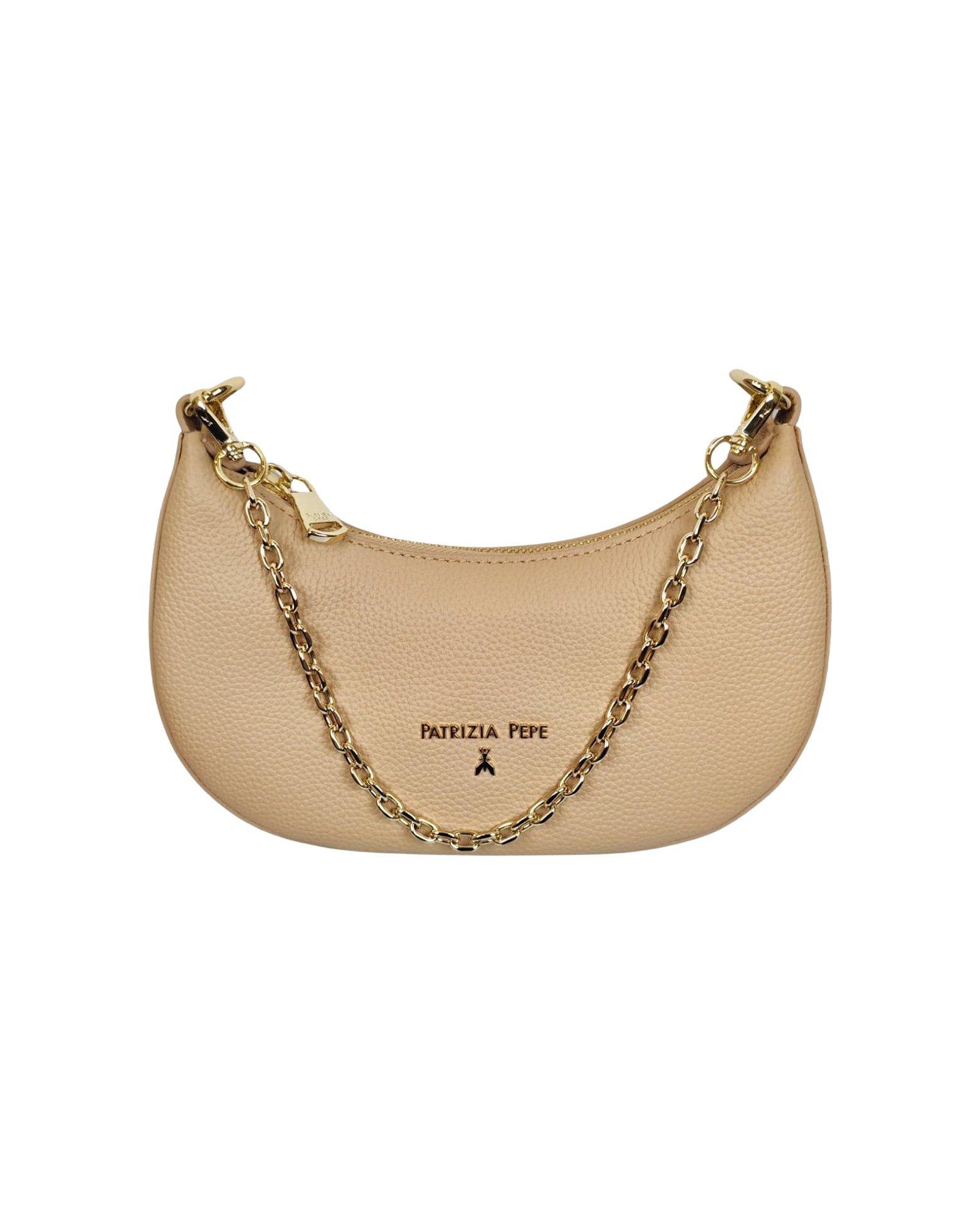 Patrizia Pepe Mezzaluna Shoulder Bag — Beige by Patrizia Pepe