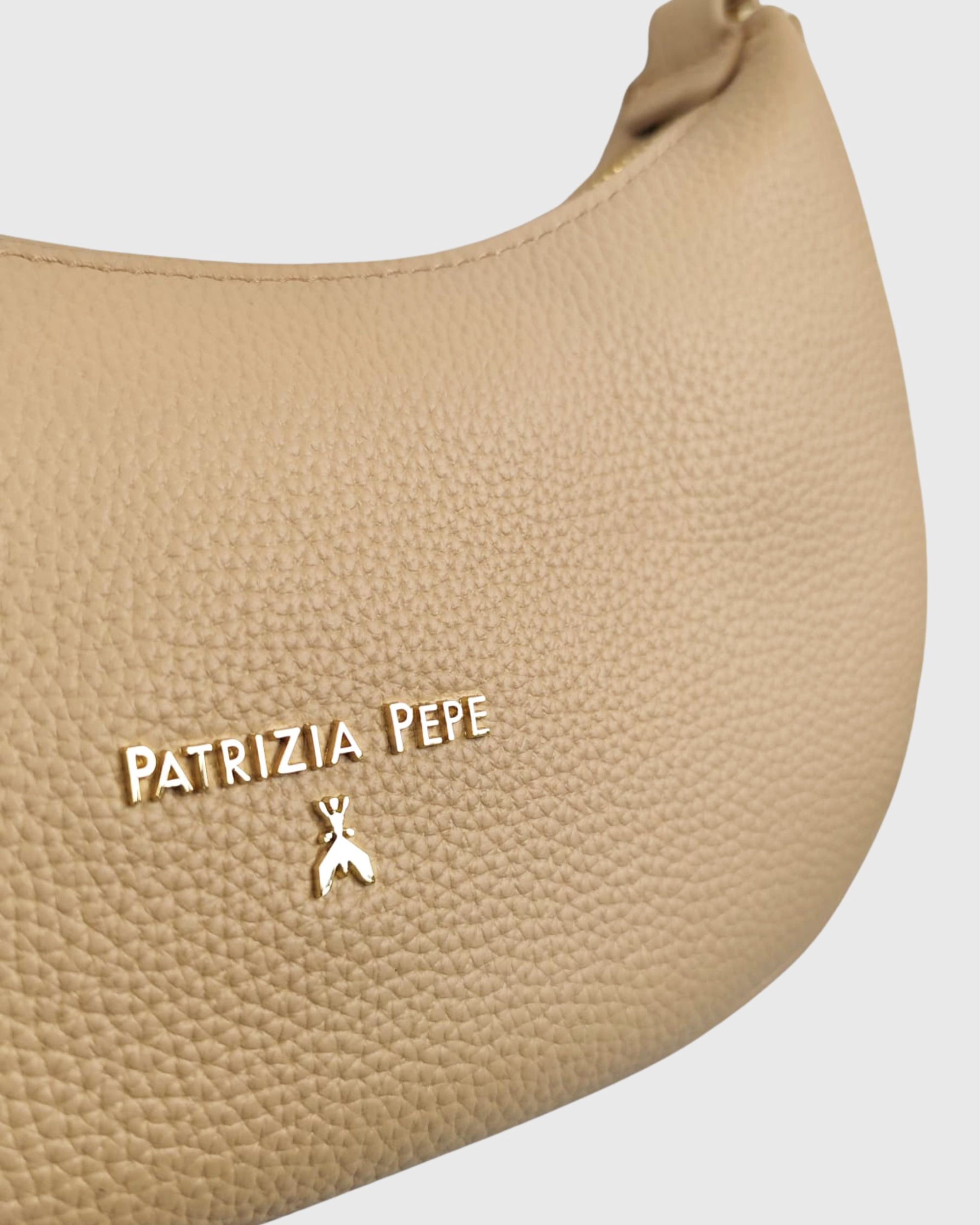 Patrizia Pepe Mezzaluna Shoulder Bag — Beige, view 3