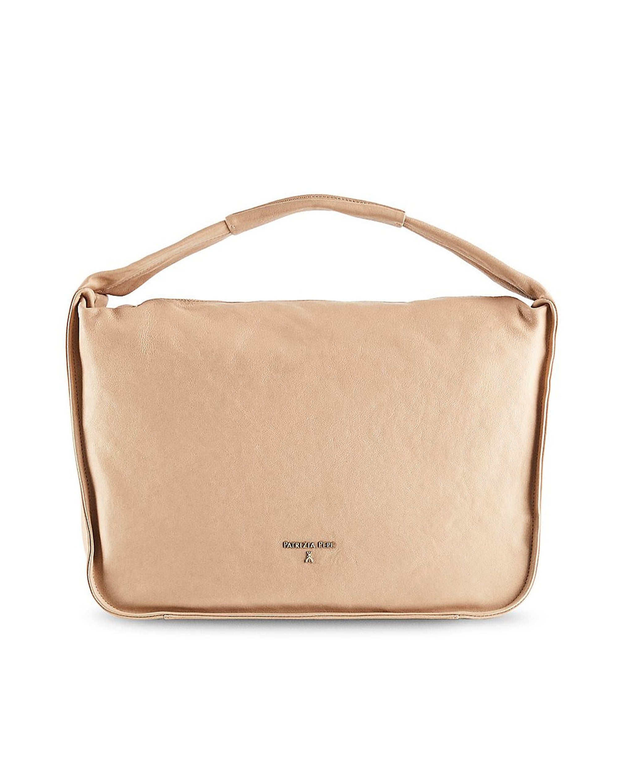 Patrizia Pepe Calf Leather Shoulder Bag — Beige by Patrizia Pepe