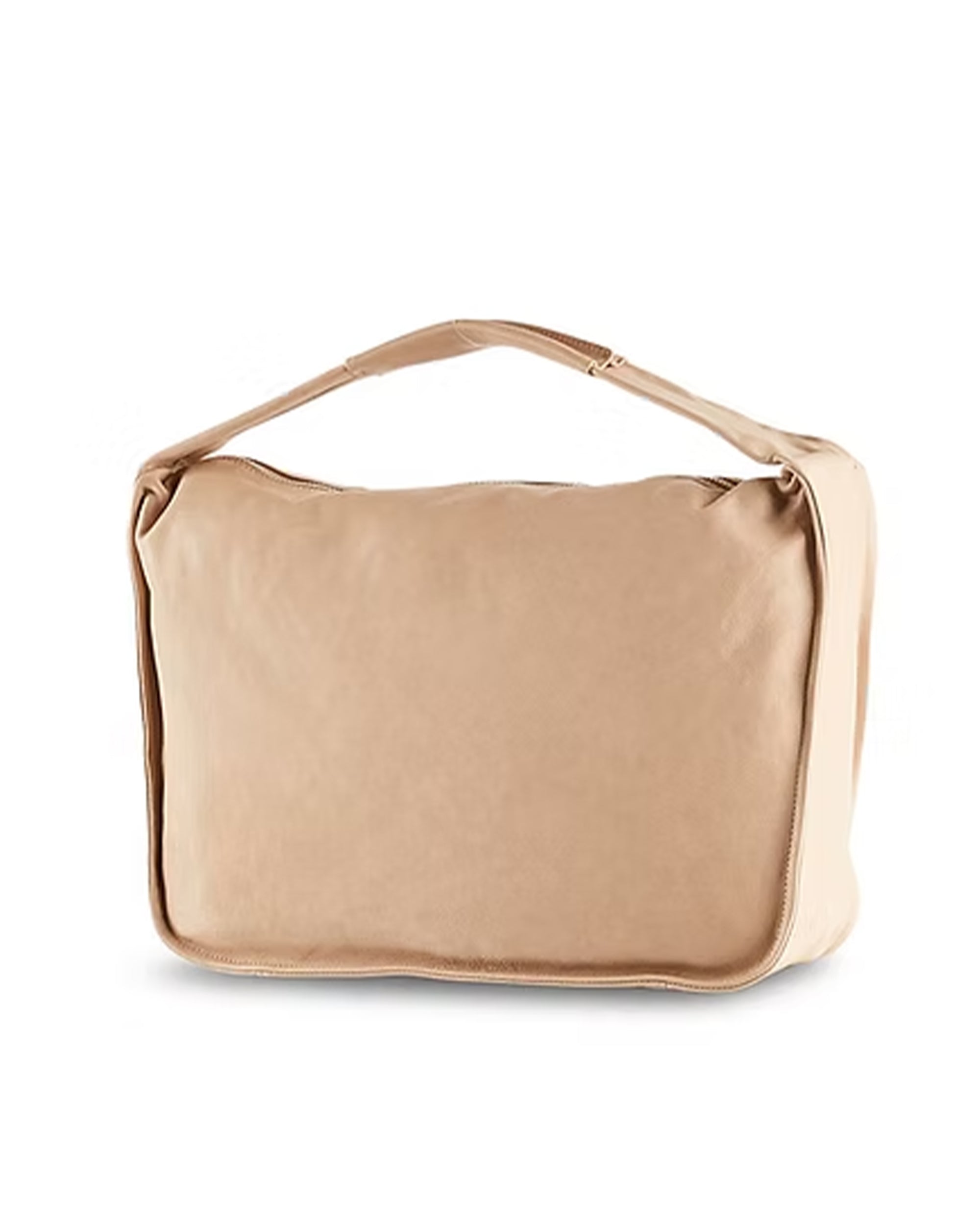 Patrizia Pepe Calf Leather Shoulder Bag — Beige, view 2