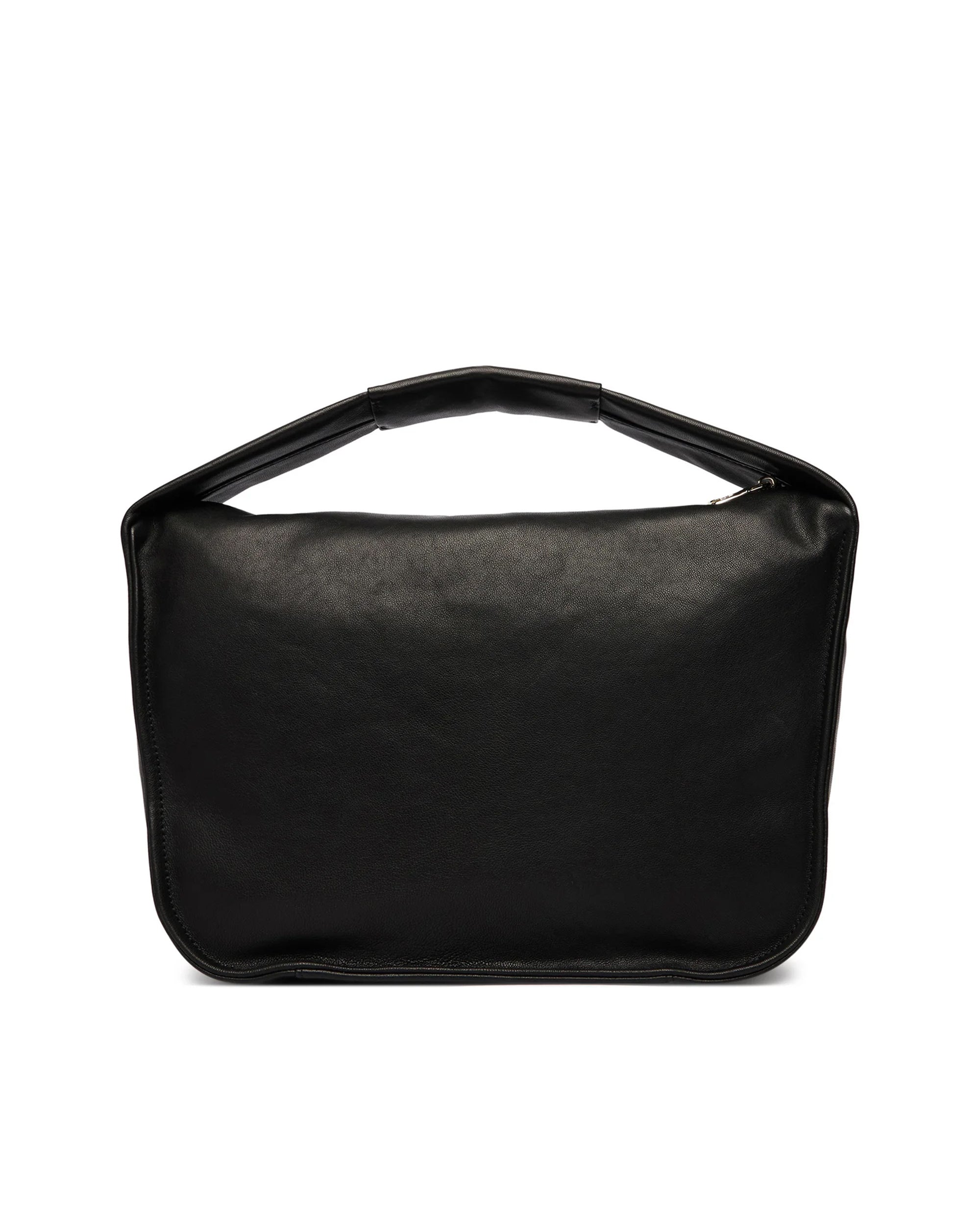 Patrizia Pepe Full-Grain Leather Shoulder Bag — Black, view 3