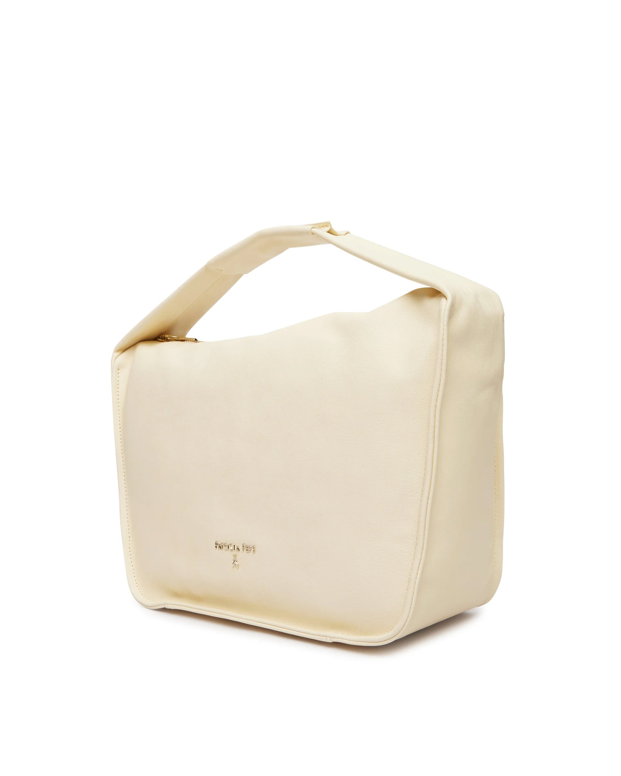 Patrizia Pepe Full-Grain Leather Shoulder Bag — White, view 2