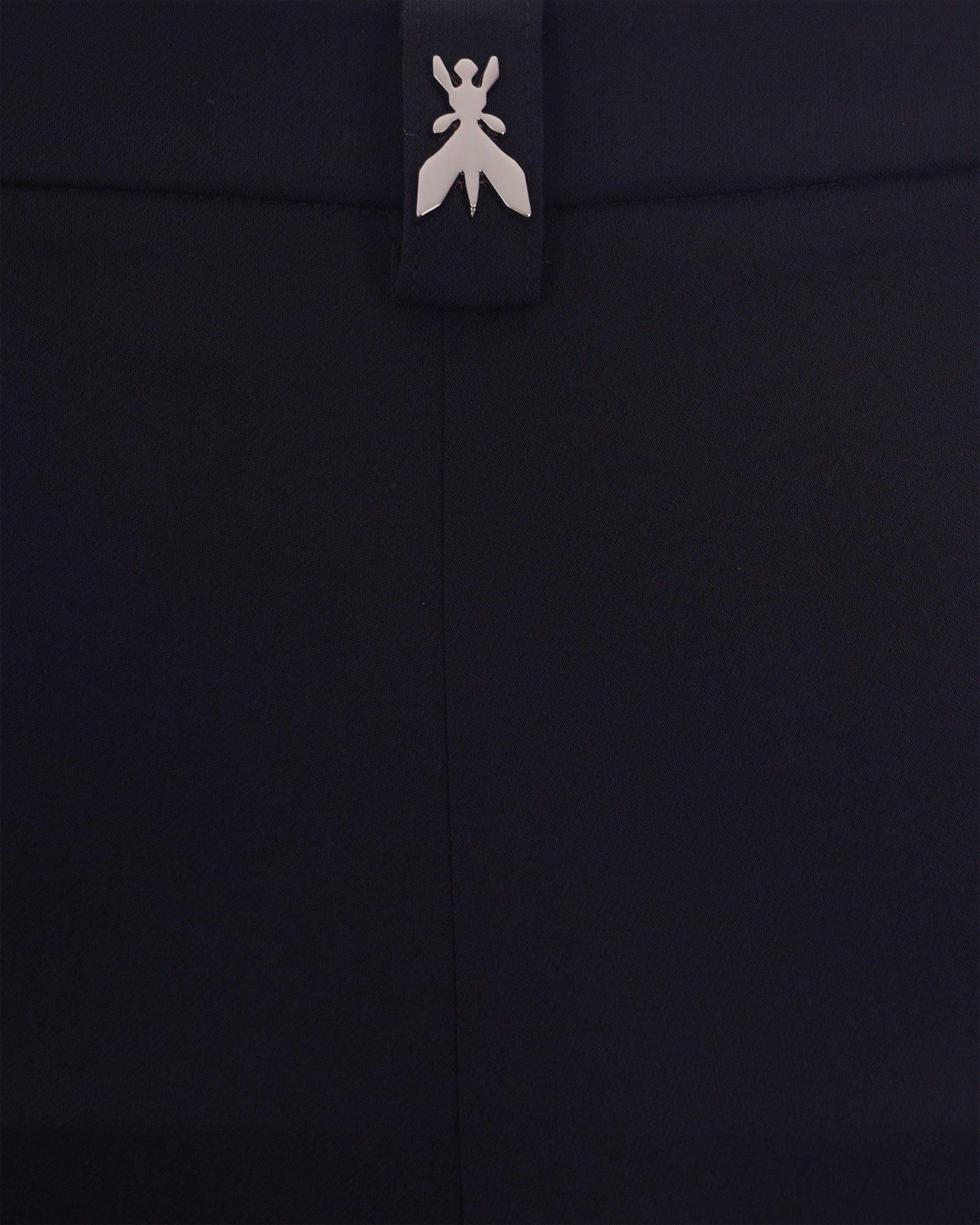 Patrizia Pepe Slim Crepe Trousers — Black, view 3