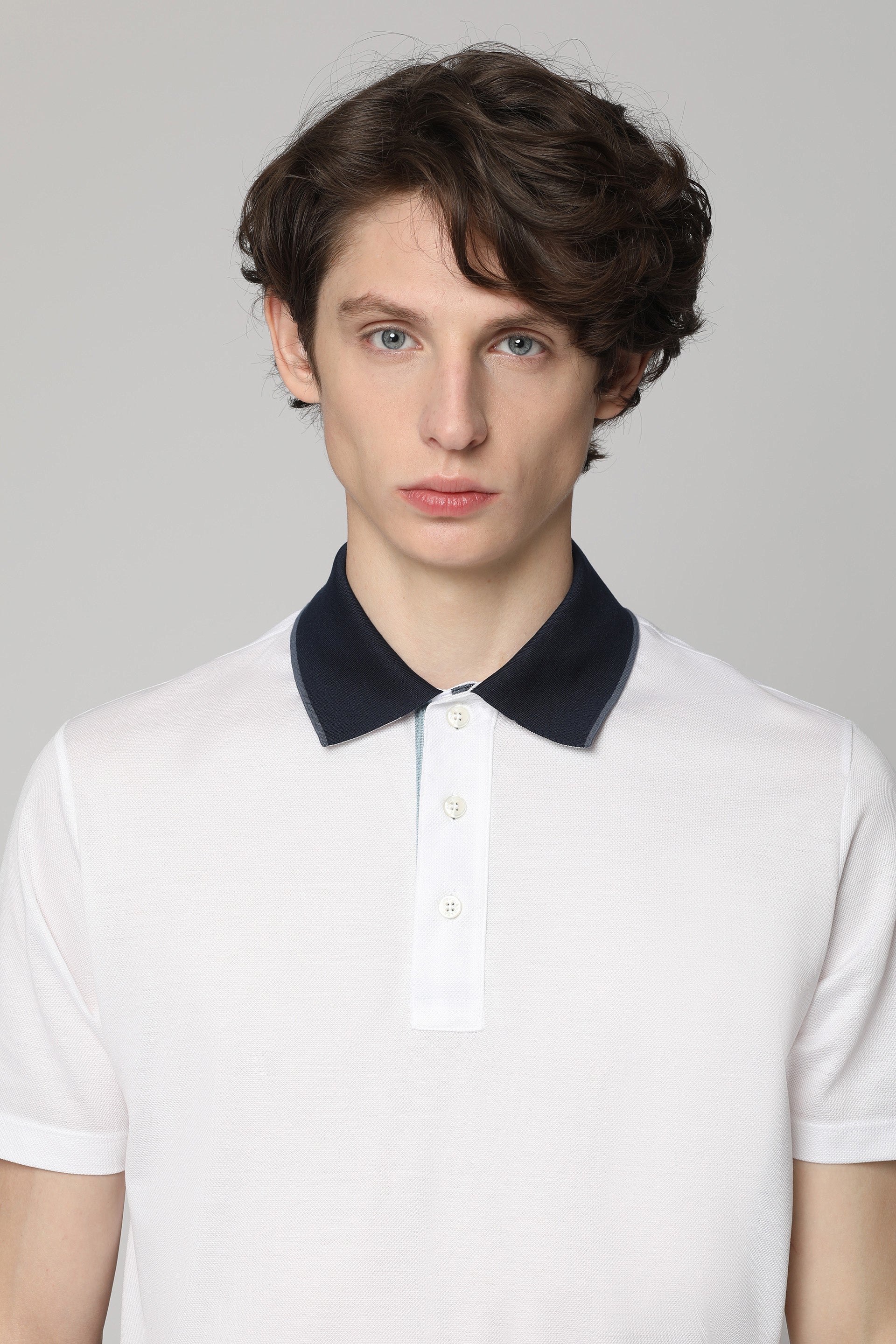 Paul & Shark Contrasting-Collar Cotton Polo Shirt — White by Paul & Shark