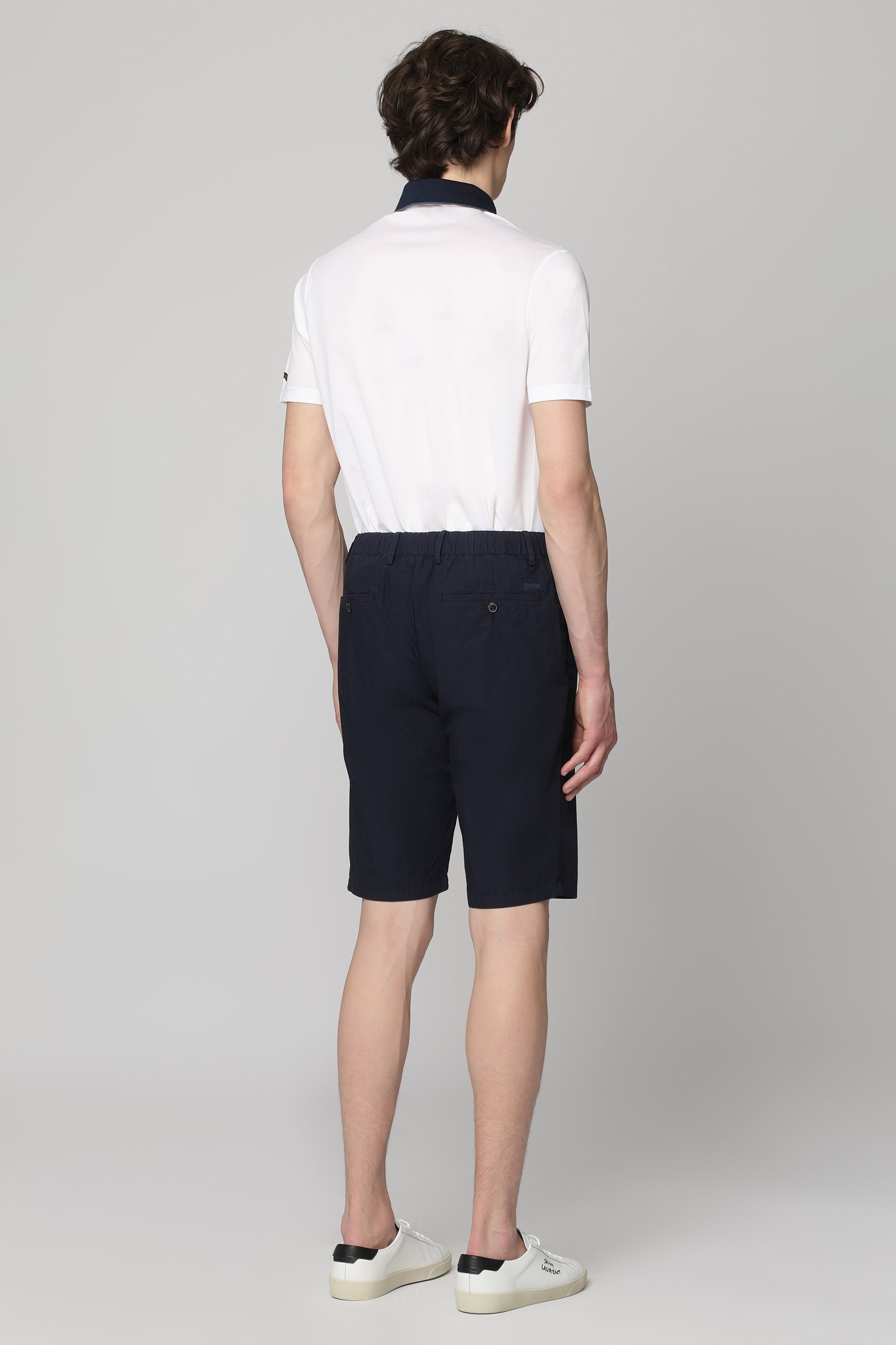 Paul & Shark Contrasting-Collar Cotton Polo Shirt — White, view 6