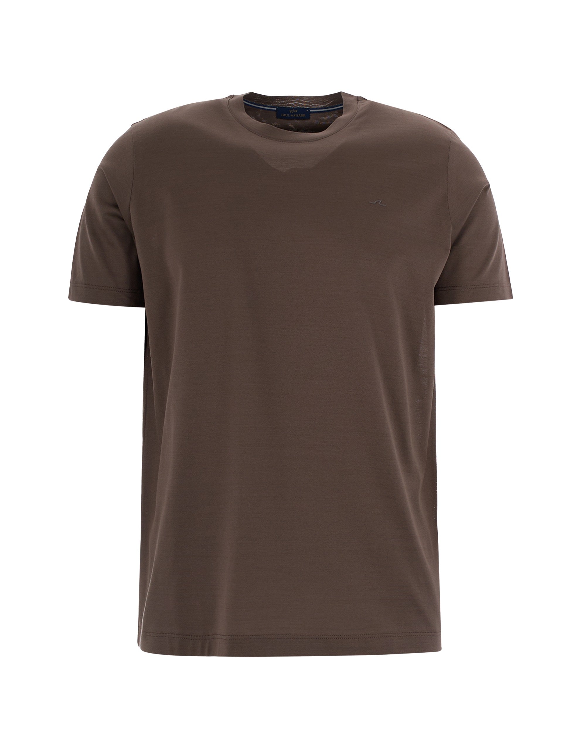 Paul & Shark Shark Embroidery T-Shirt — Brown by Paul & Shark