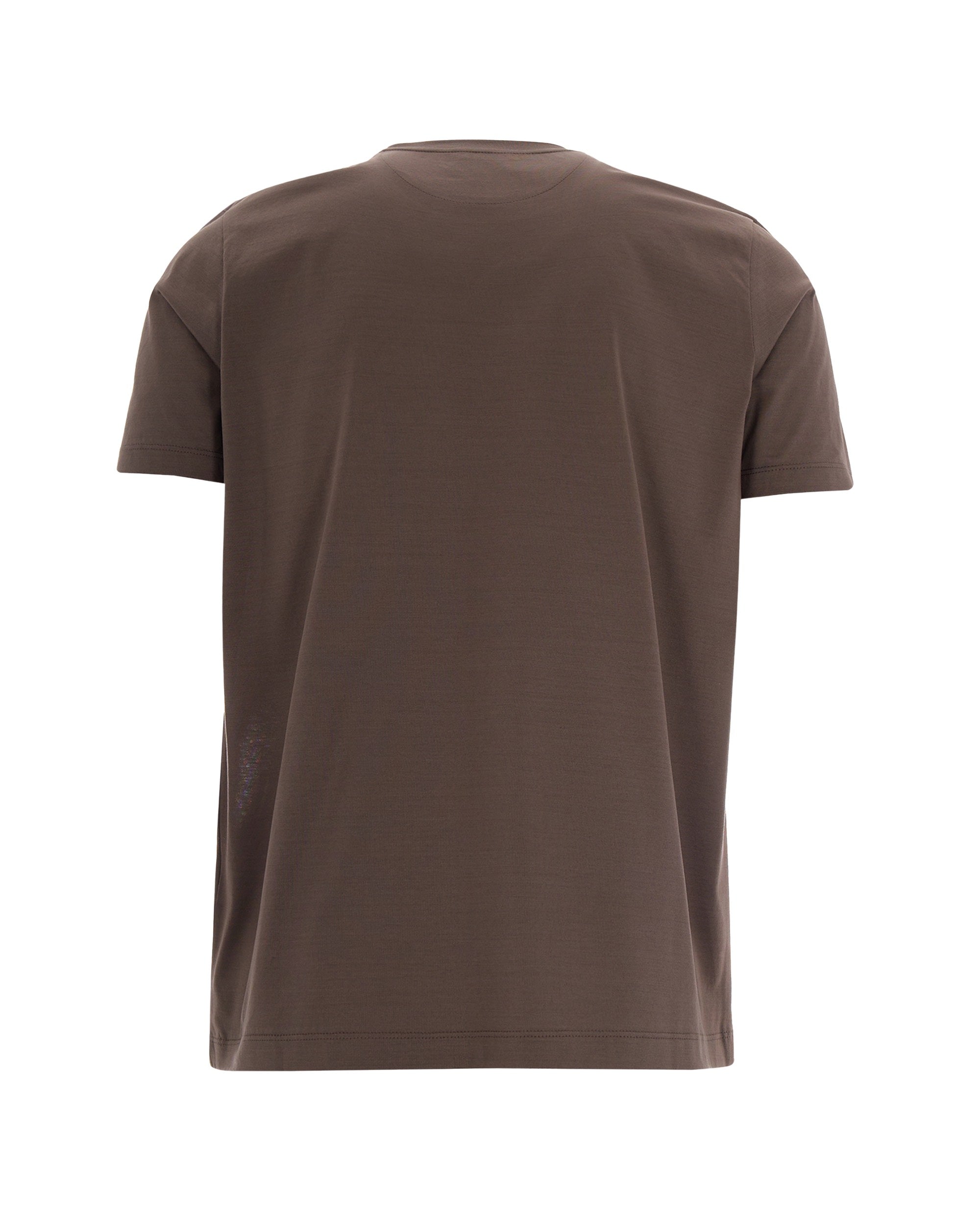 Paul & Shark Shark Embroidery T-Shirt — Brown, view 2