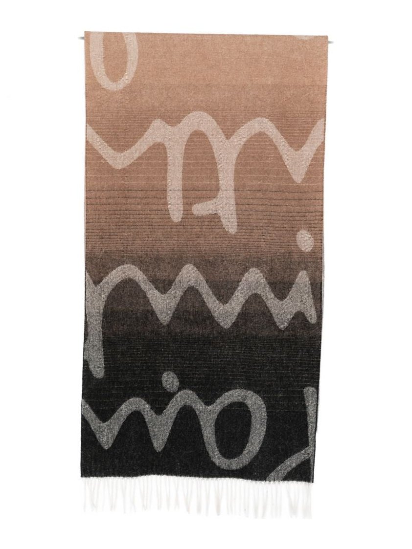 Paul Smith Logo-Print Wool Scarf — Beige by Paul Smith