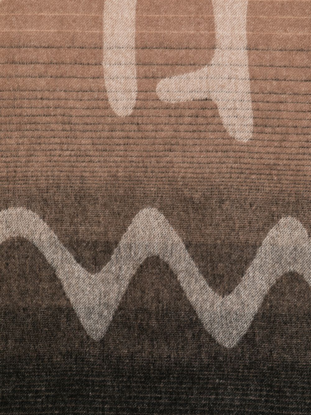 Paul Smith Logo-Print Wool Scarf — Beige, view 2