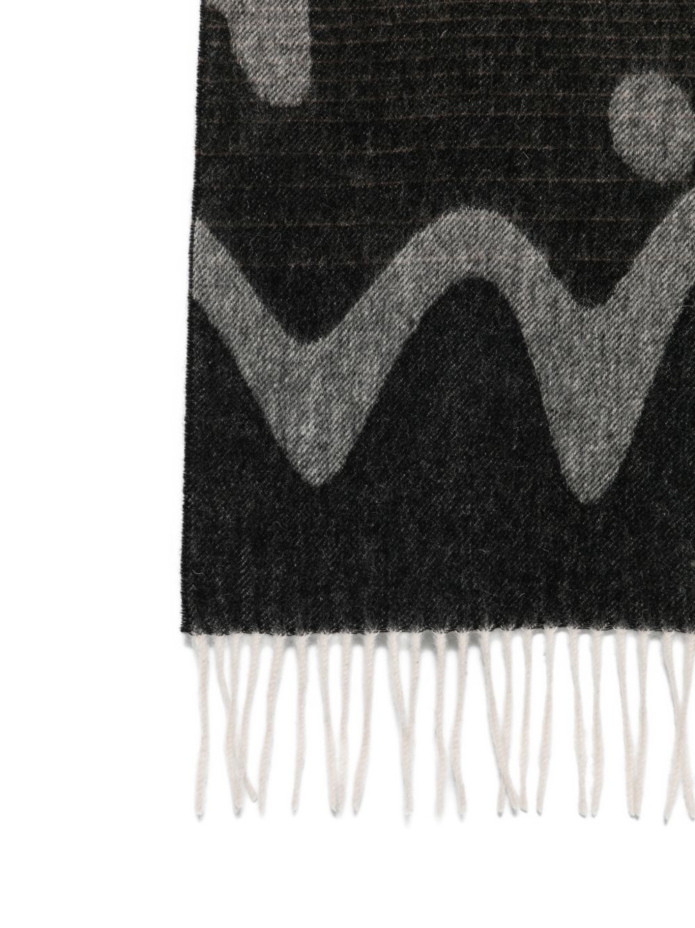 Paul Smith Logo-Print Wool Scarf — Beige, view 3