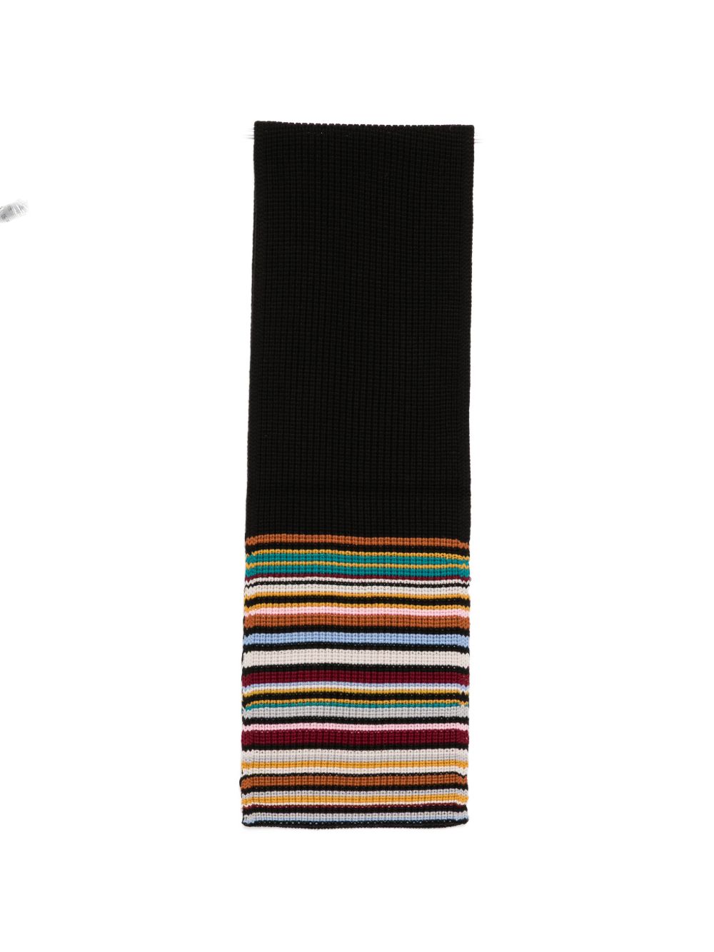 Paul Smith Signature Stripe Wool Scarf — Black by Paul Smith