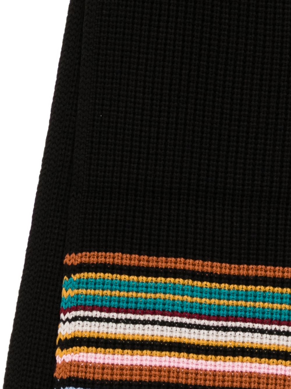 Paul Smith Signature Stripe Wool Scarf — Black, view 2