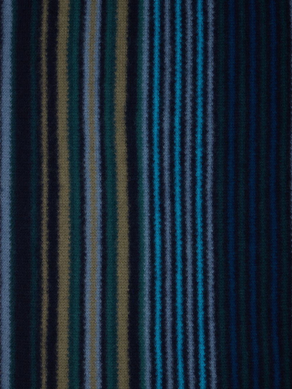 Paul Smith Double-Sided Multistripe Wool Scarf — Navy, view 3