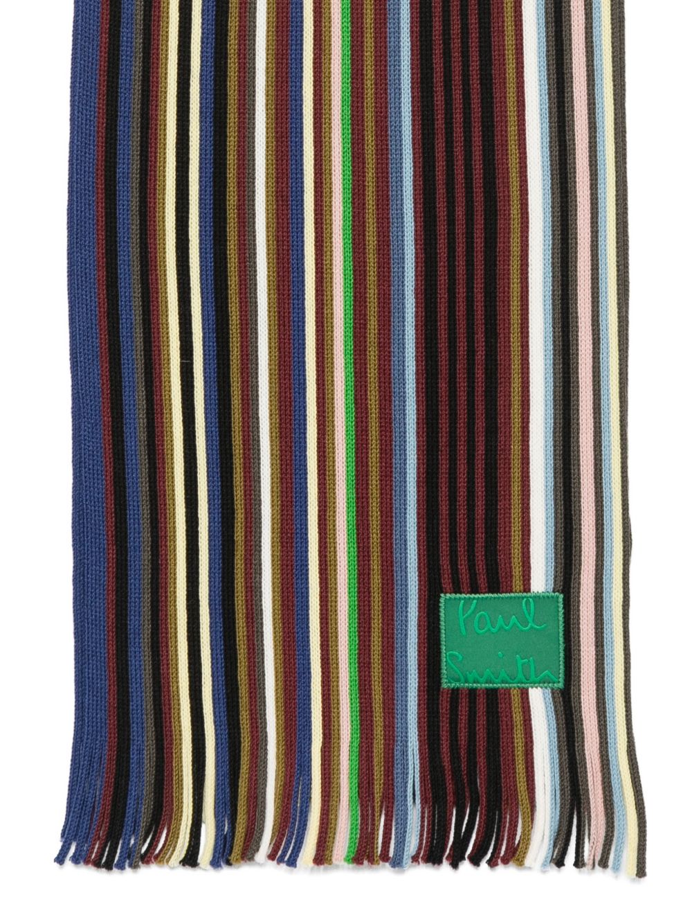 Paul Smith Artist Stripe Scarf — Navy, view 3
