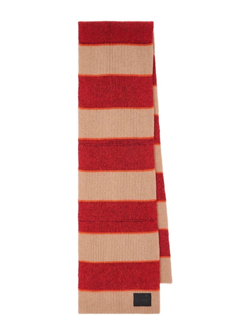 Paul Smith Striped Wool Scarf — Red by Paul Smith