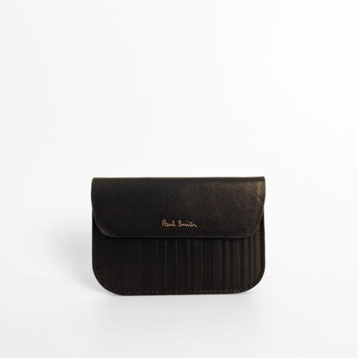 Paul Smith Striped Leather Flap Wallet — Brown by Paul Smith