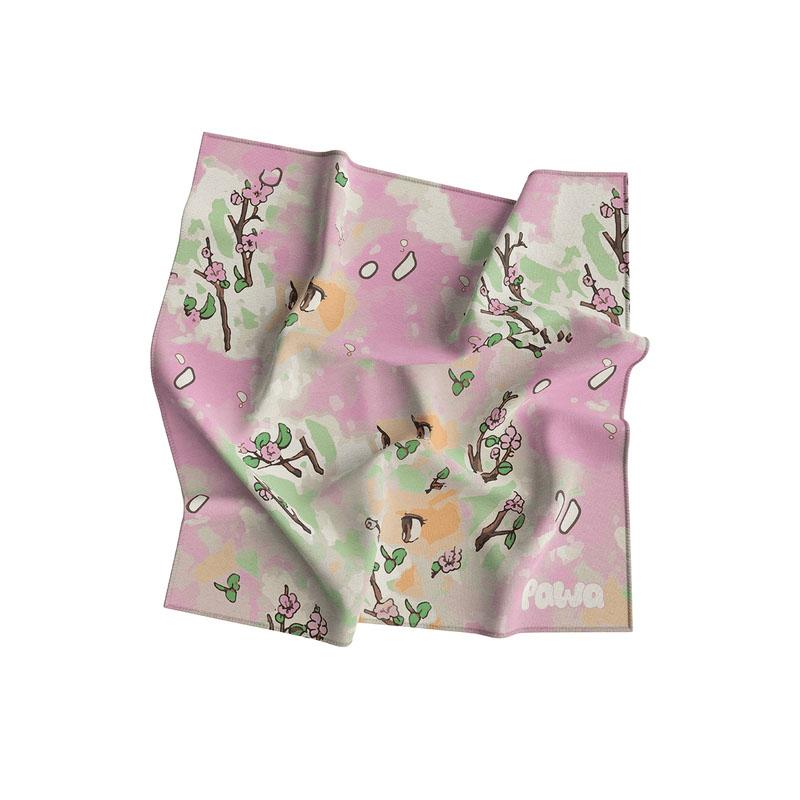 Pawa Speed Sports Floral-Print Cotton-Blend Scarf — Red, view 3