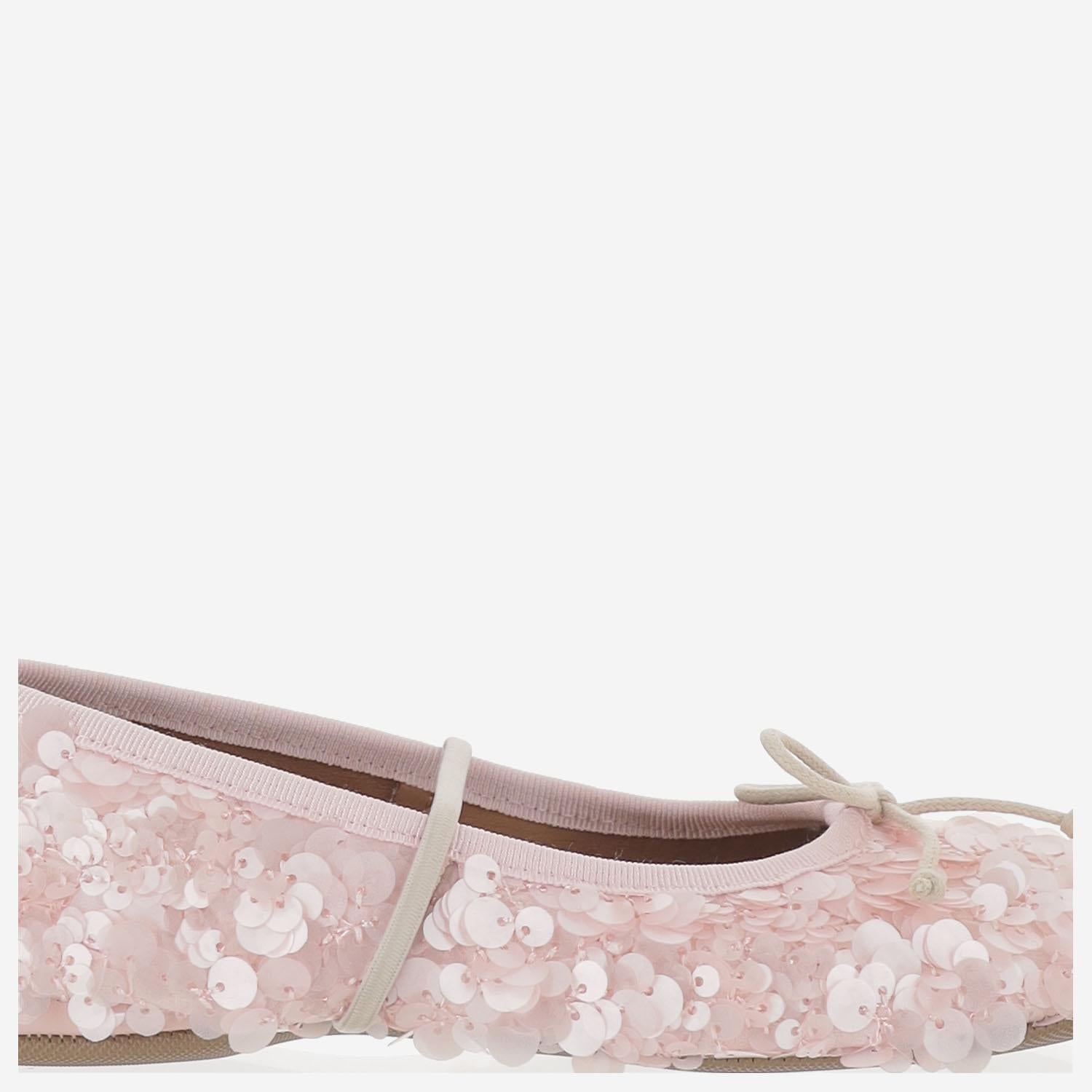 PèPè Sequin-Embellished Ballerina Flat — Pink, view 4