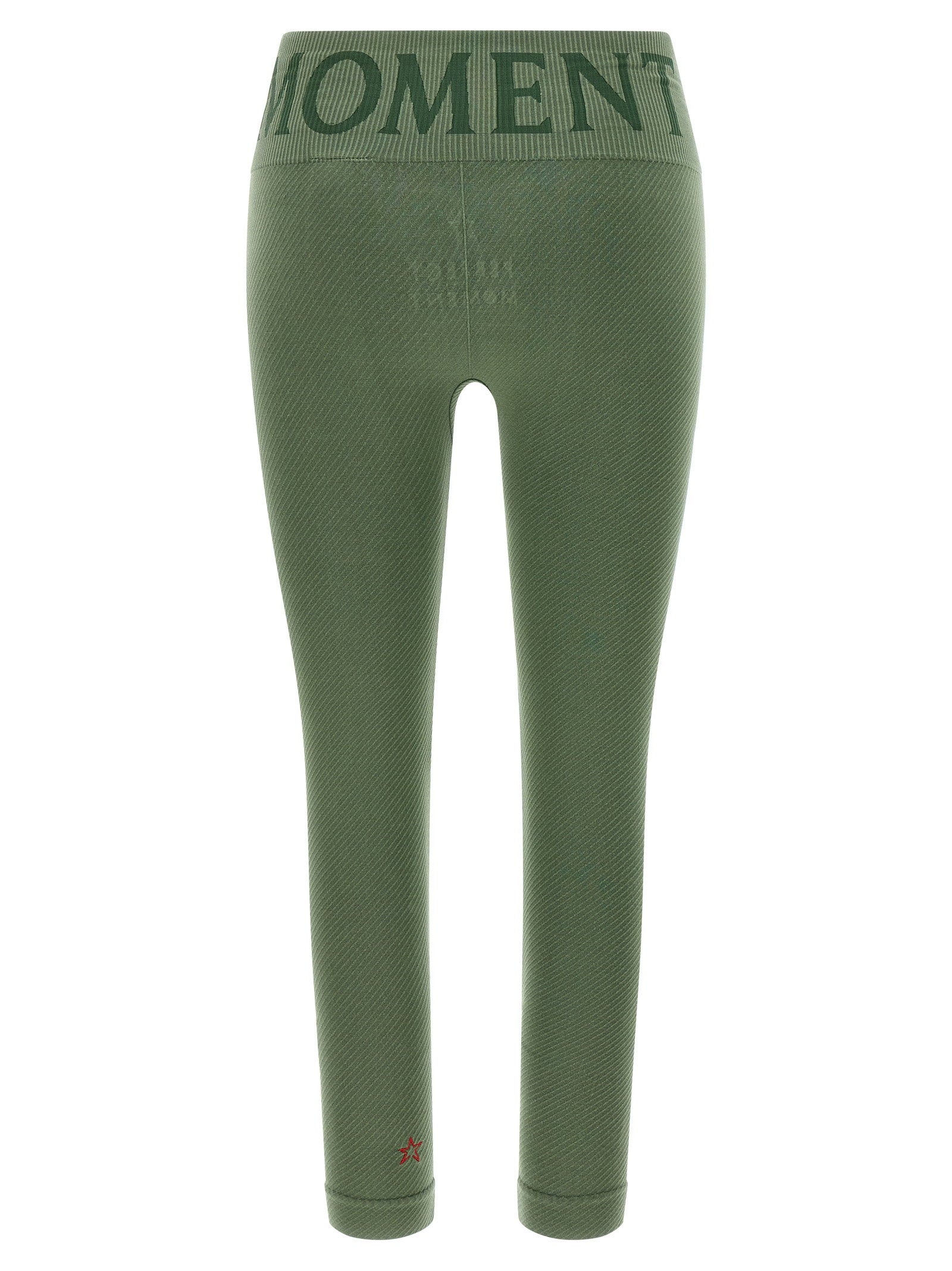 Perfect Moment Thermal Seamless Leggings — Green, view 2