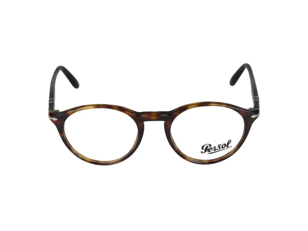 Persol 0PO3092V Round Acetate Frame Eyeglasses — Tortoiseshell, view 4