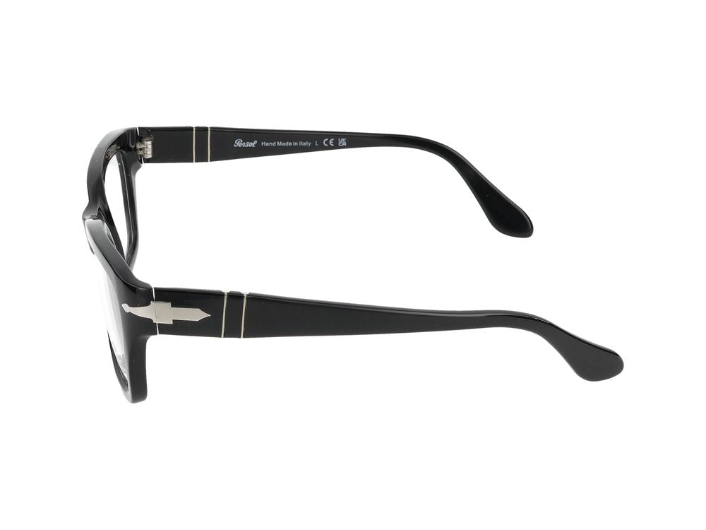 Persol 0PO3301V Acetate Rectangular Eyeglasses — Black, view 2