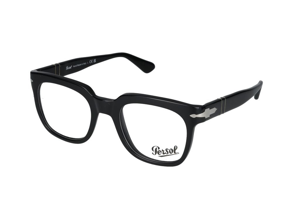 Persol 0PO3325V Classic Square-Frame Eyeglasses — Black by Persol