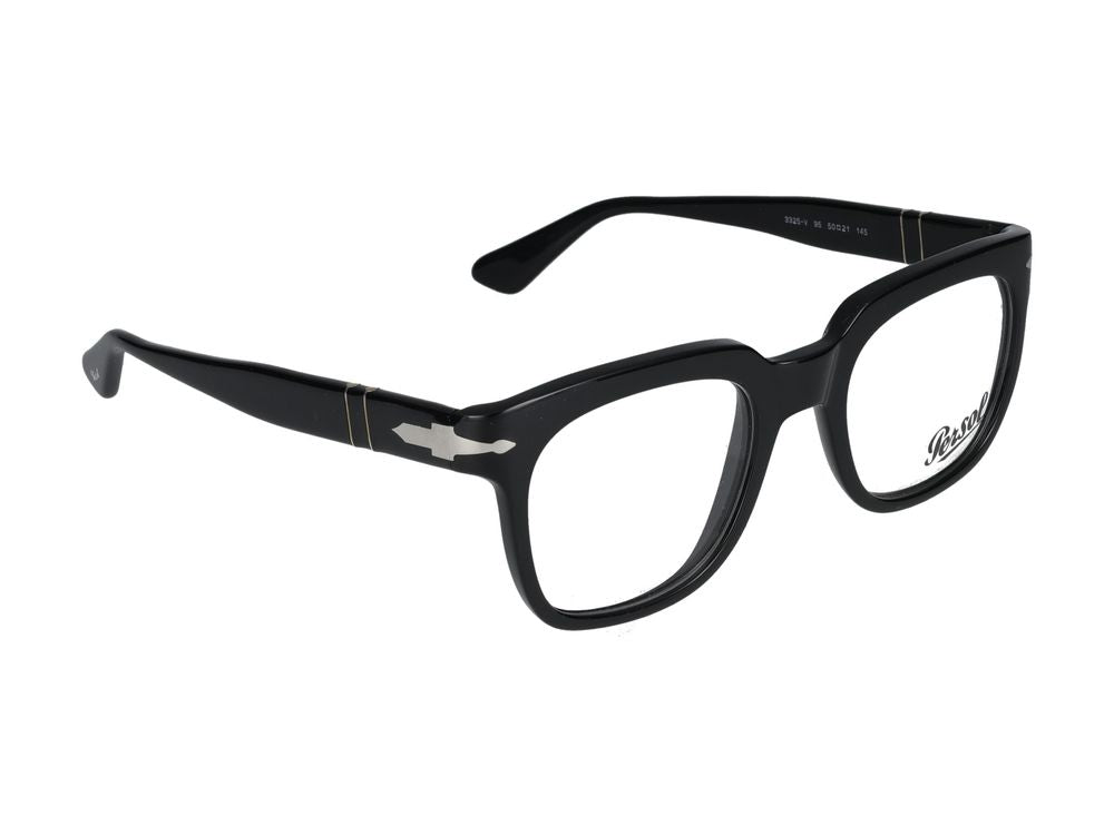 Persol 0PO3325V Classic Square-Frame Eyeglasses — Black, view 3