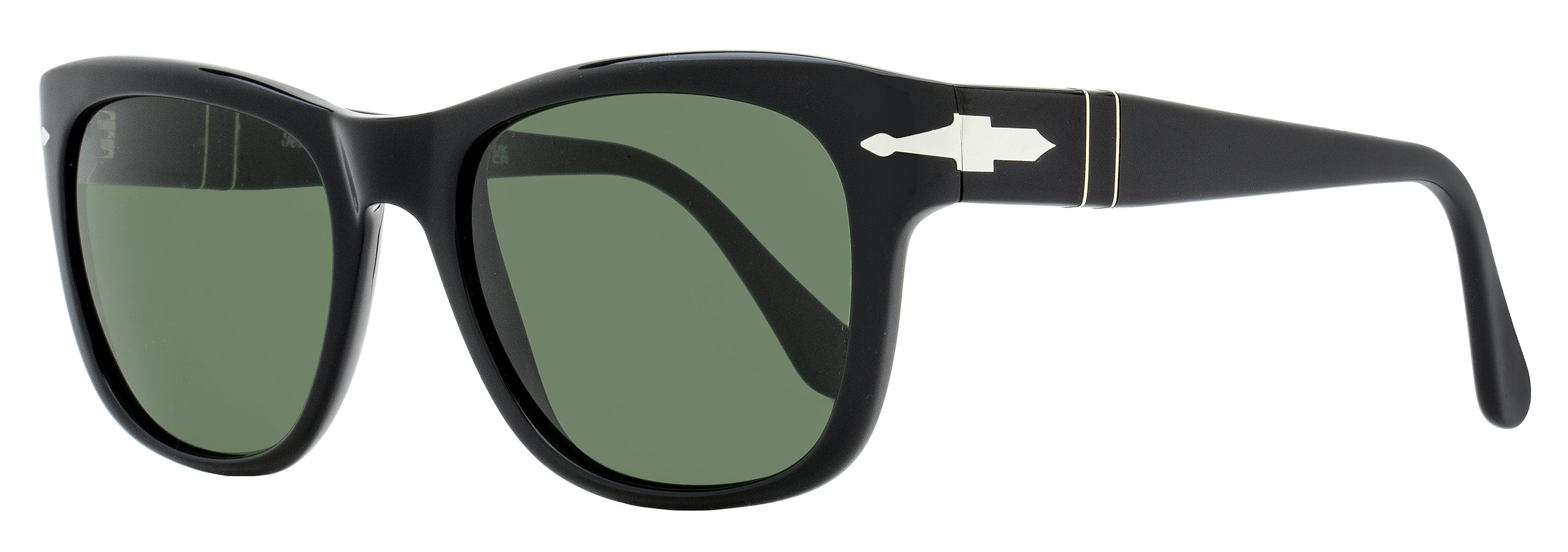 Persol PO3313S Square Acetate Sunglasses — Black by Persol