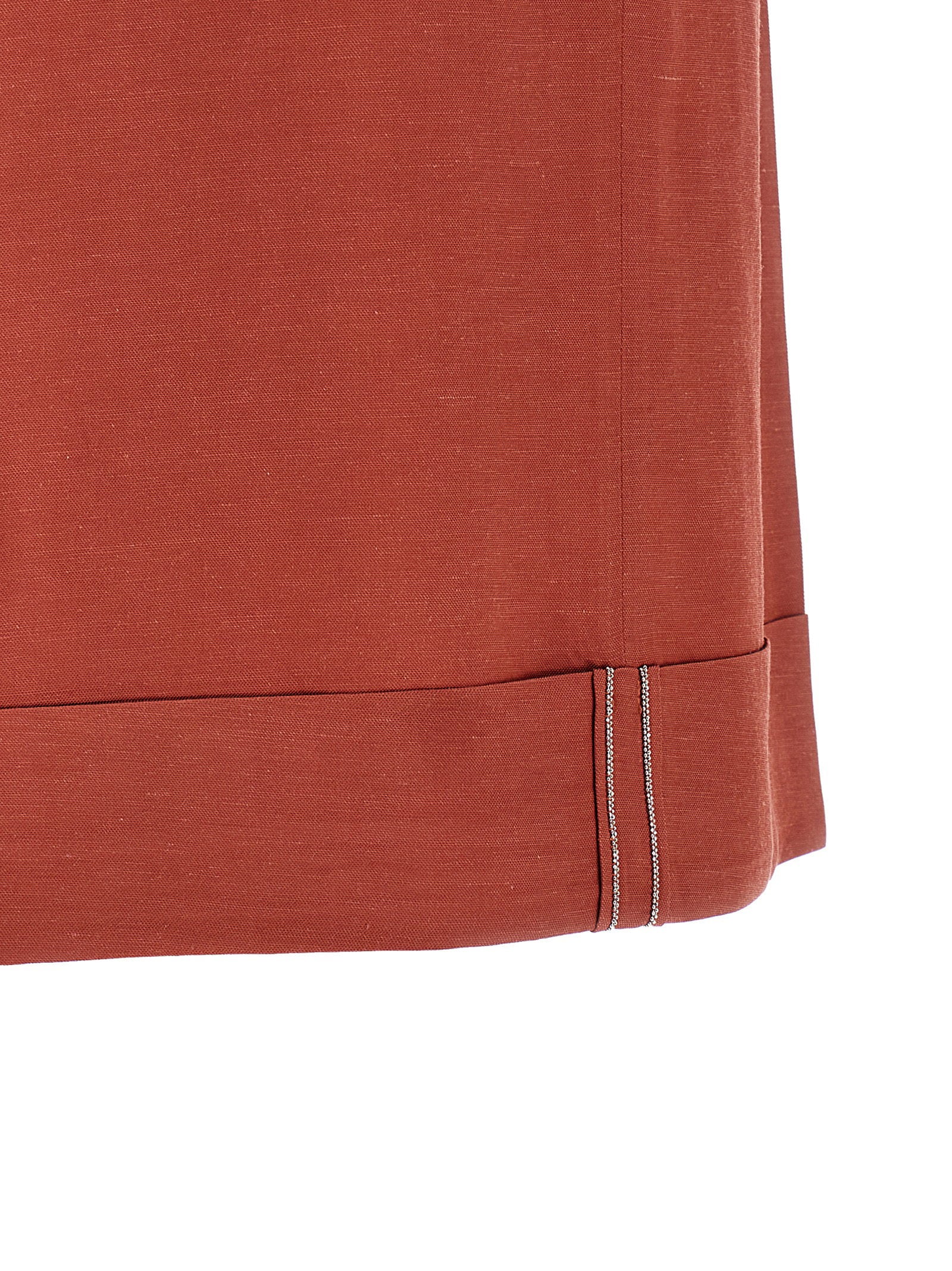 Peserico Viscose-Linen Blend Bermuda Shorts — Red, view 5