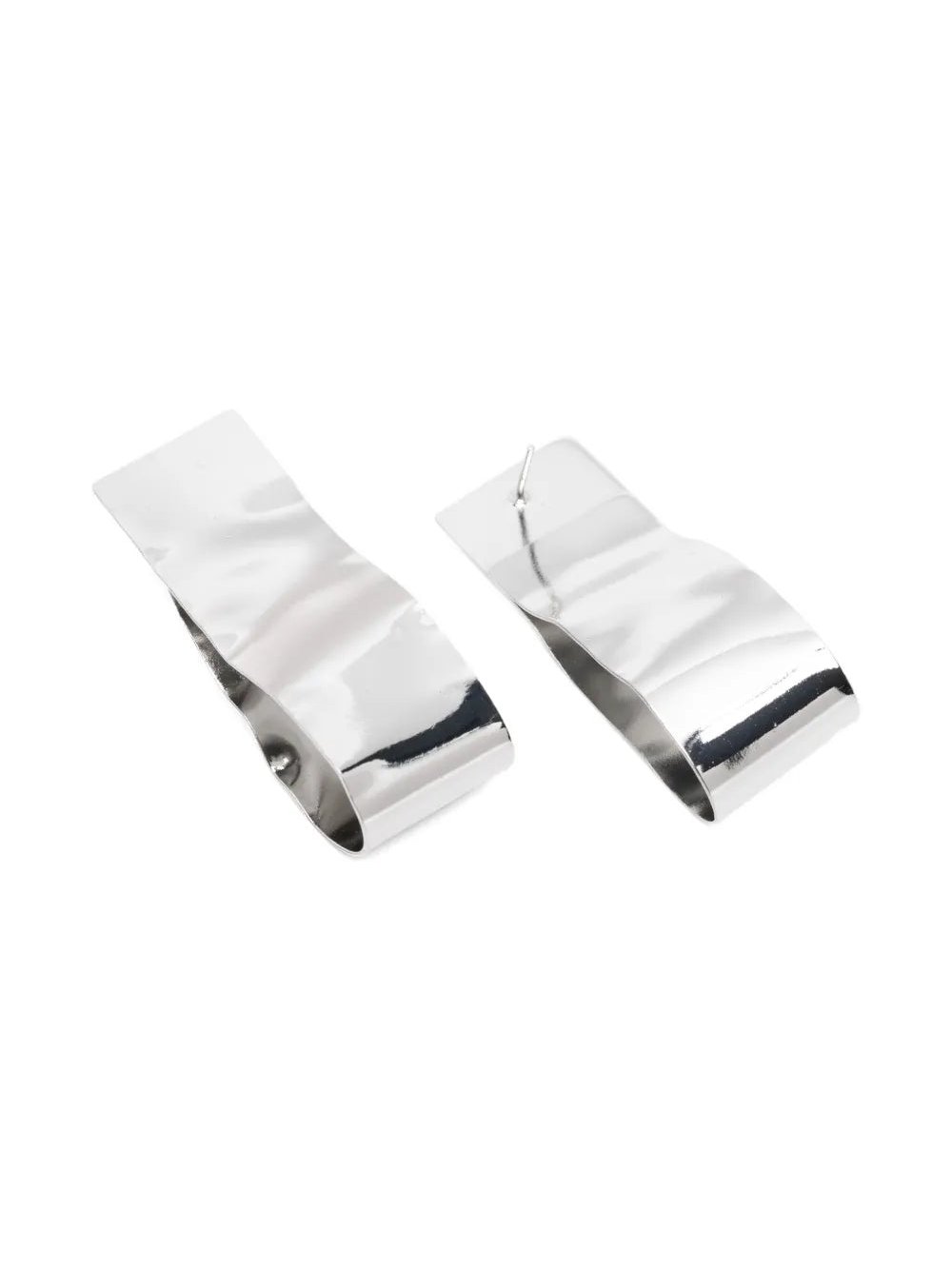Peserico Forged Silver-Tone Earrings — Silver, view 2