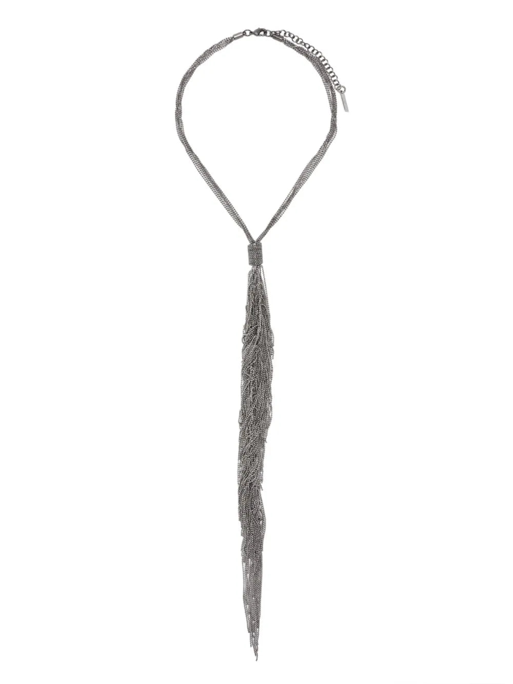 Peserico Draped Tassel Necklace — Silver by Peserico