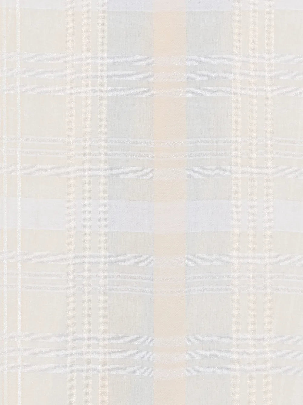 Peserico Plaid Fringed Scarf — Beige, view 2