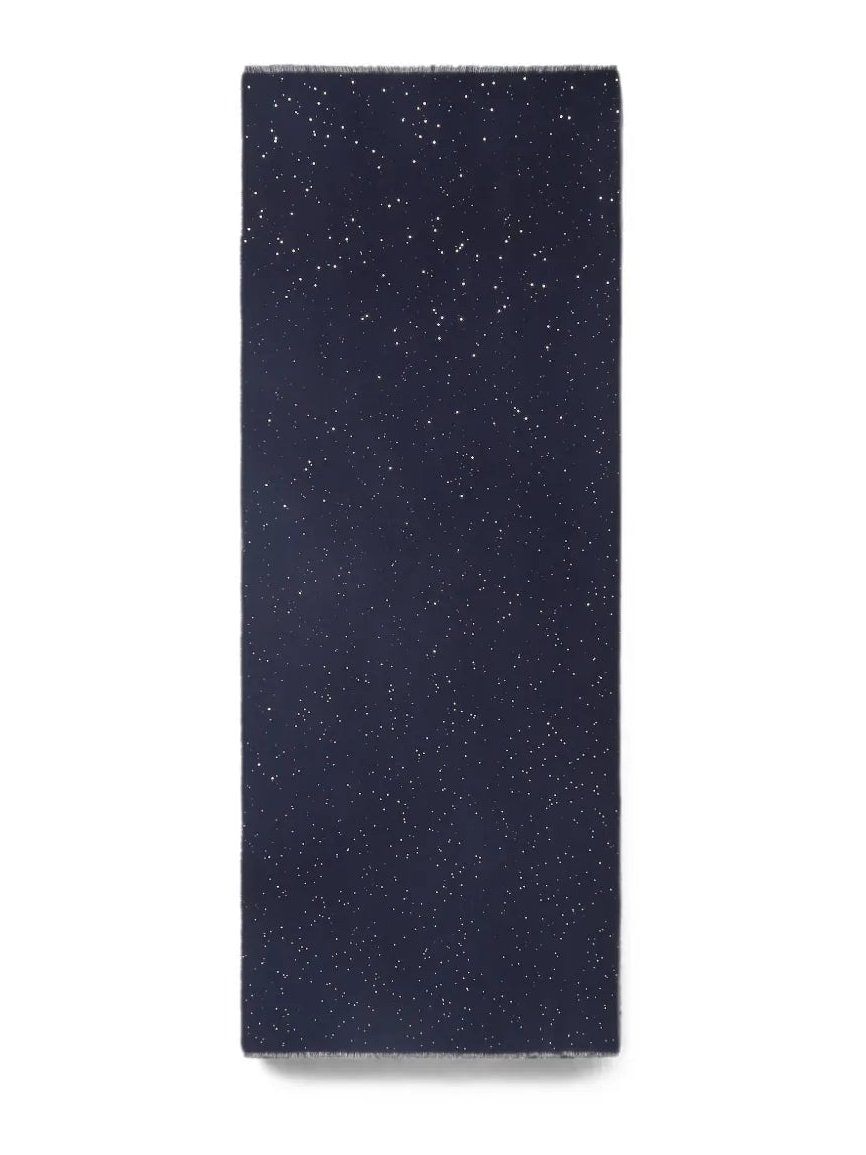 Peserico Sequin-Embellished Scarf — Navy by Peserico