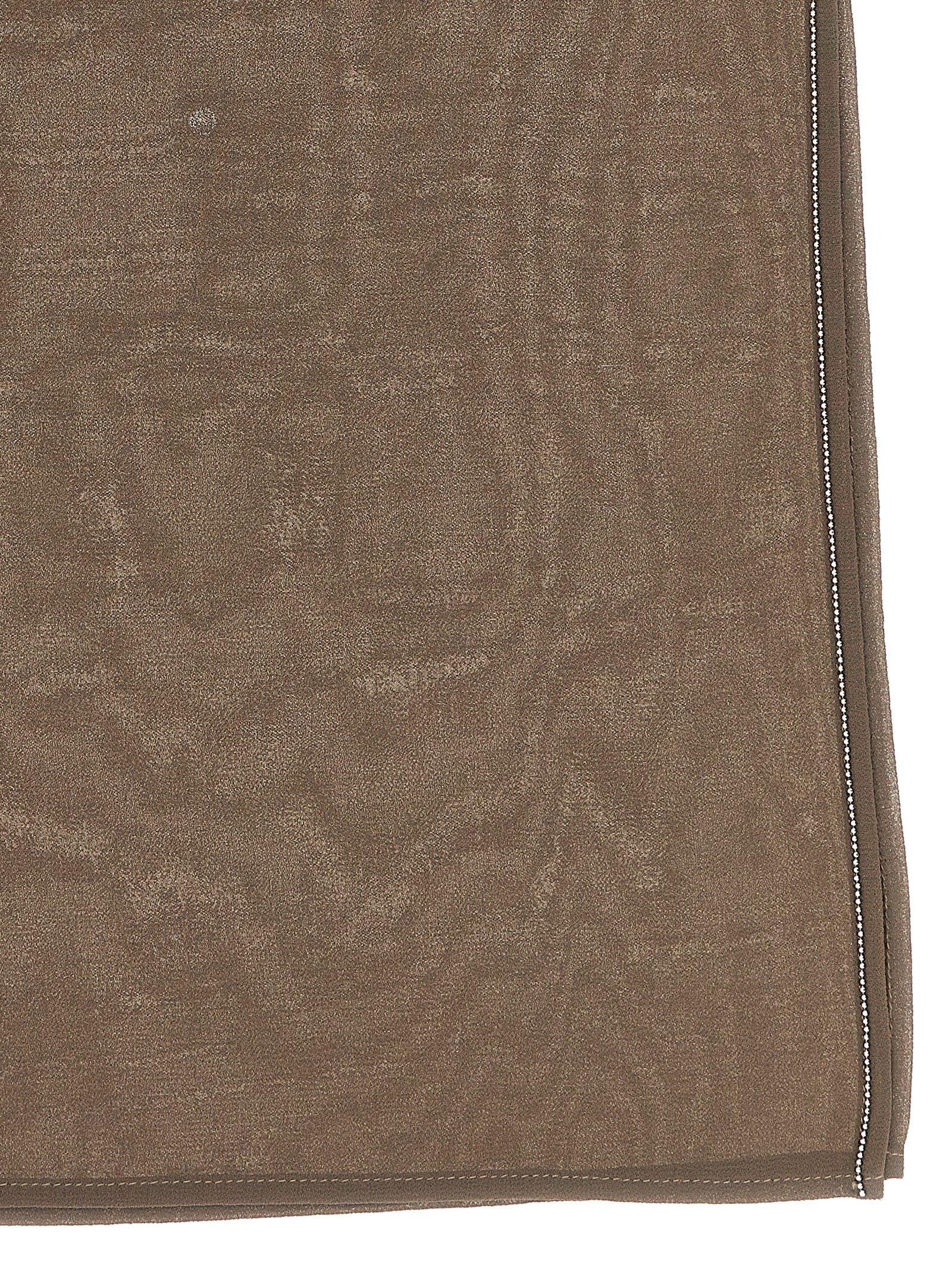 Peserico Georgette with Punto Luce Detail Scarf — Taupe, view 2