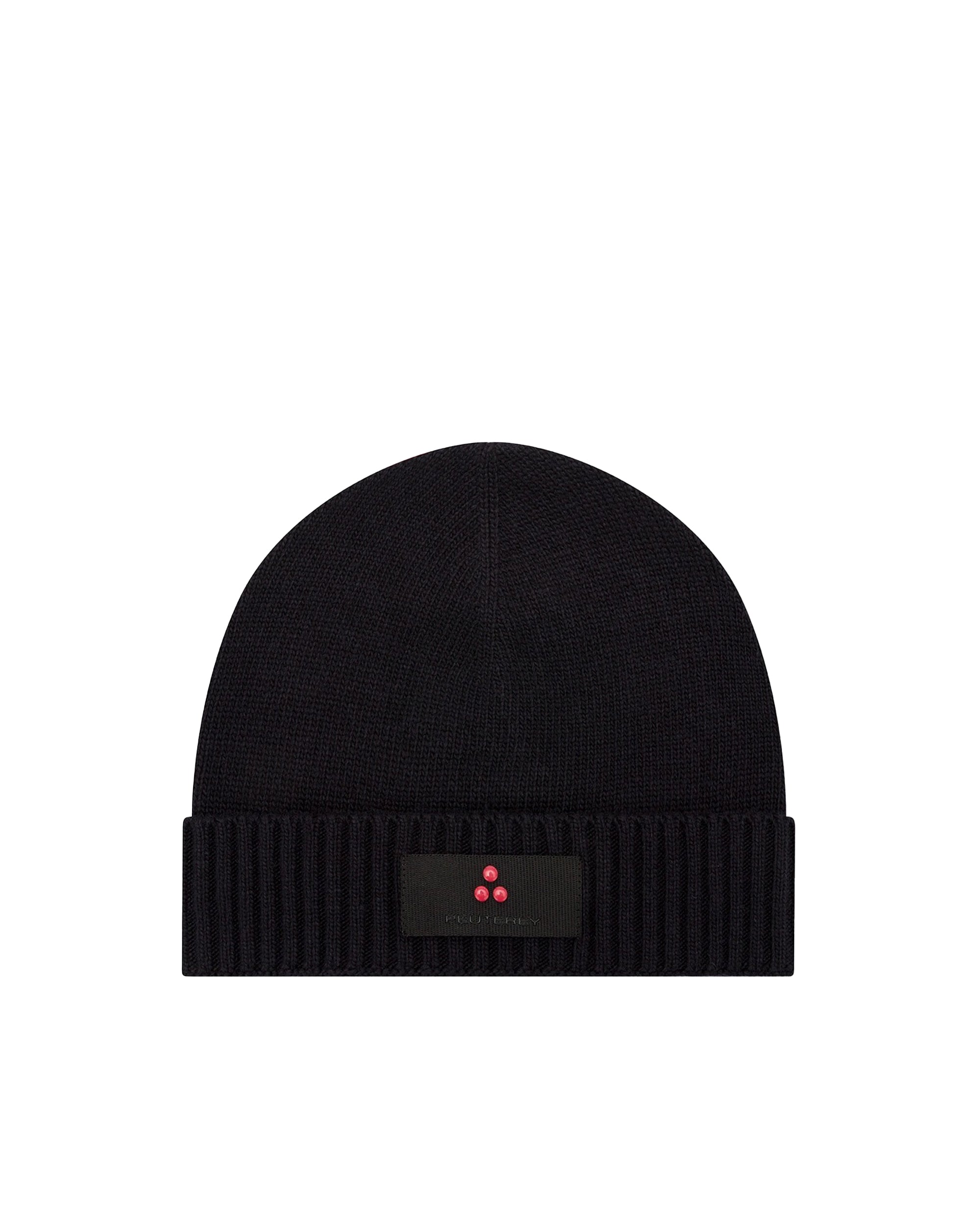 Peuterey PEX0179 Ribbed Wool Blend Beanie — Black by Peuterey