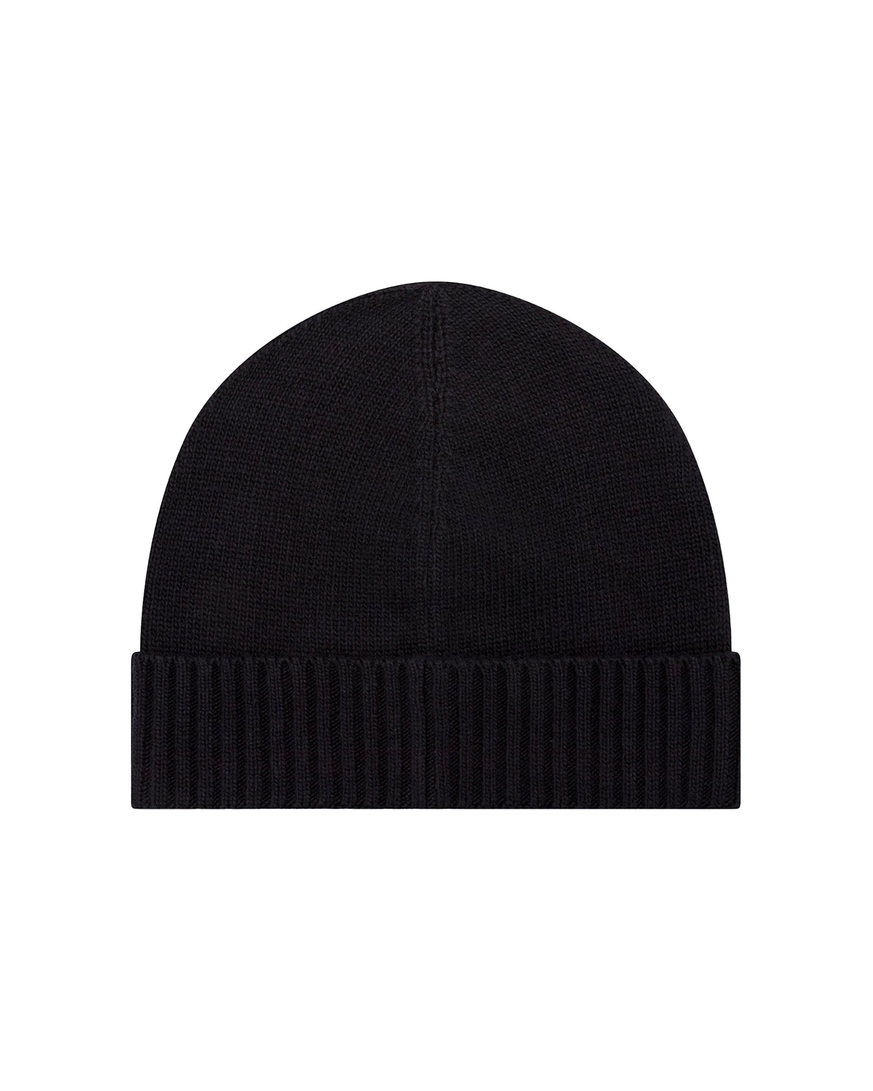 Peuterey PEX0179 Ribbed Wool Blend Beanie — Black, view 2