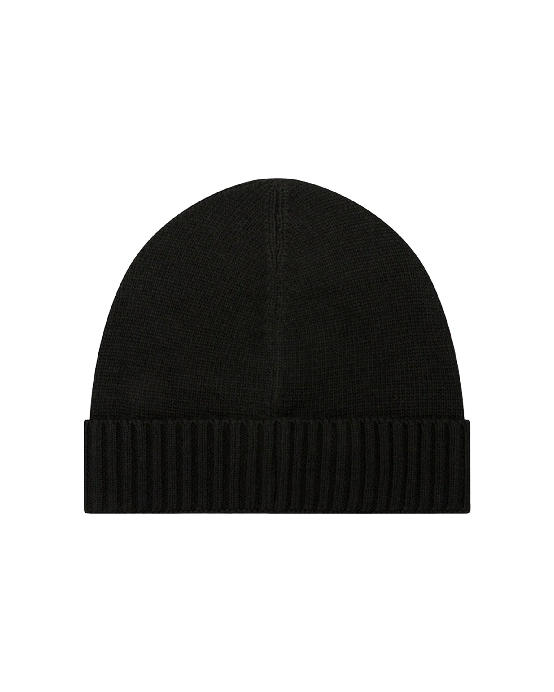 Peuterey PEX0179 Wool Blend Ribbed Beanie — Black, view 2