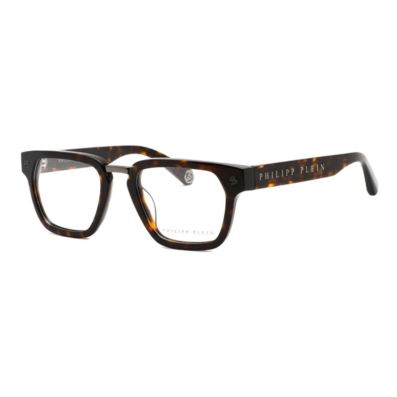 Philipp Plein Rectangle Full Rim Eyeglasses — Brown by Philipp Plein