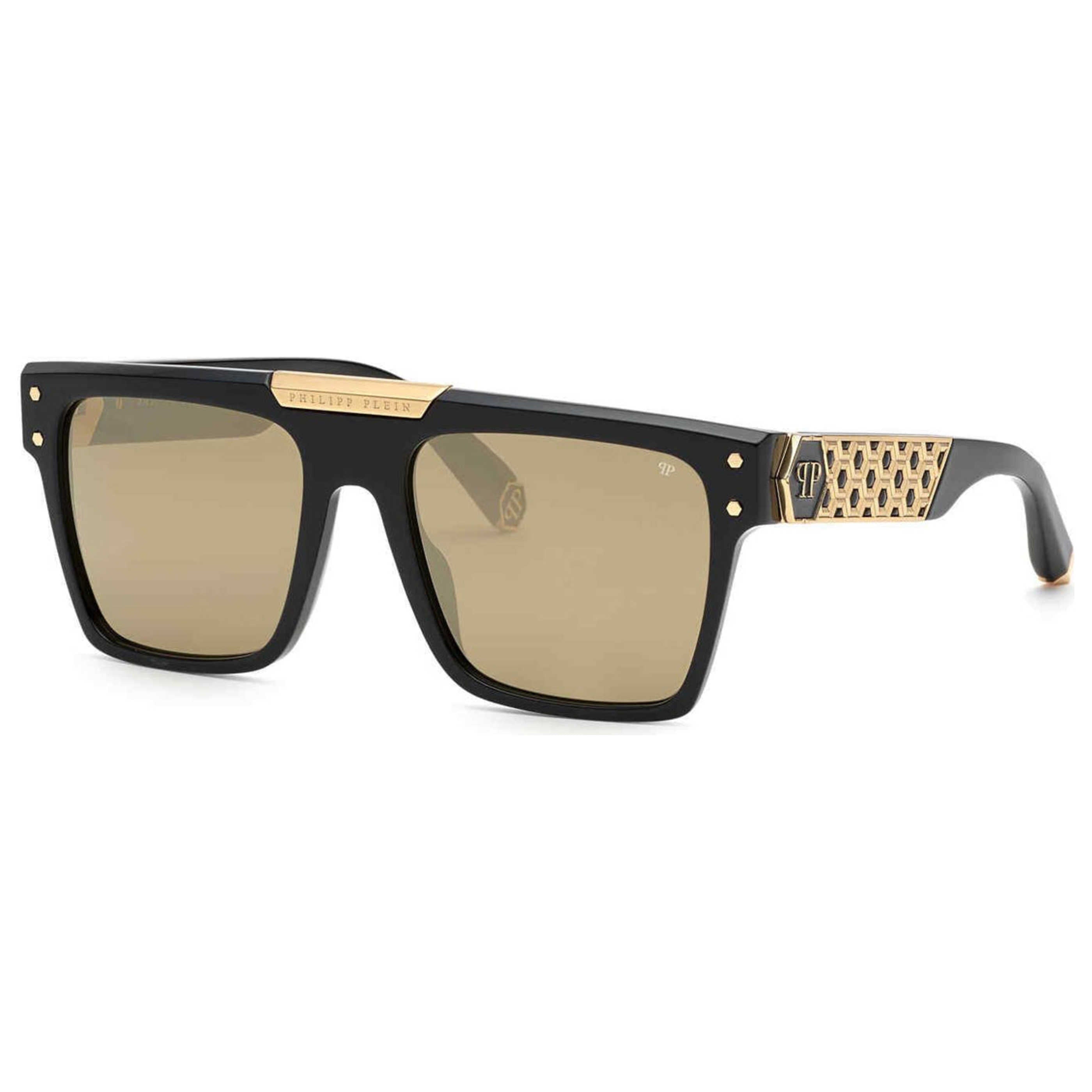 Philipp Plein SPP08055700G Oversized Acetate Sunglasses — Black by Philipp Plein